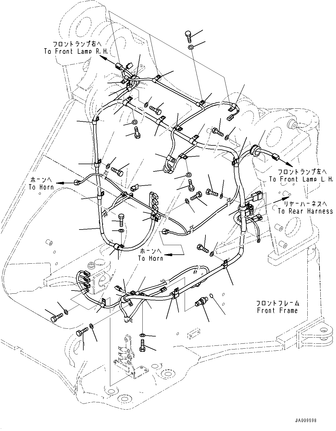 Wheel Loaders Komatsu / WA470-7 S/N 10001-UP(0000681C) / Front Wiring Harness, Wiring Harness and Senser (#10001-)(E010001 : E0200-007001)
