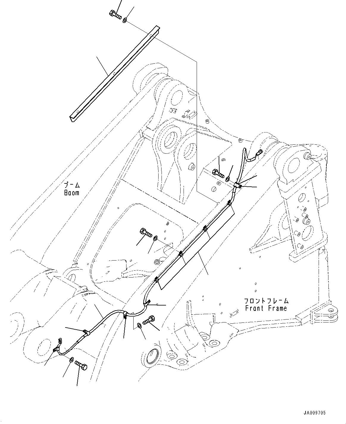 Wheel Loaders Komatsu / WA470-7 S/N 10001-UP(0000681C) / Front Wiring Harness, Boom Wiring Harness (#10001-)(E010004 : E0200-007004)