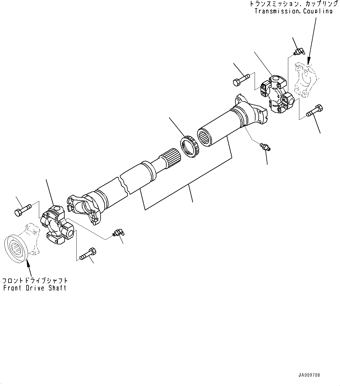Wheel Loaders Komatsu / WA470-7 S/N 10001-UP(0000681C) / Propeller Shaft, Shaft and Bolt (#10001-10003)(F001001 : F4200-001001)