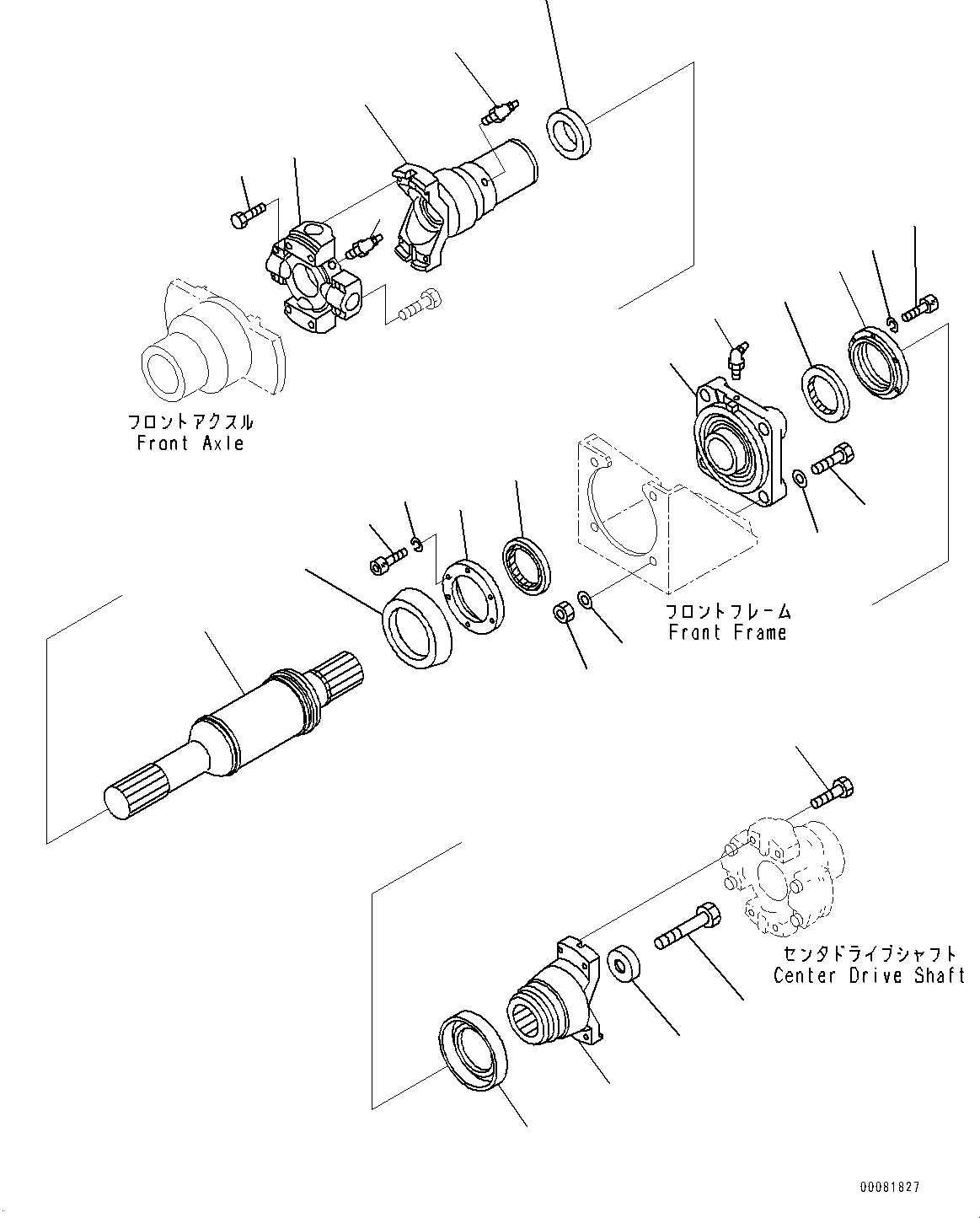 Wheel Loaders Komatsu / WA470-7 S/N 10001-UP(0000681C) / Propeller Shaft, Front (#10004-)(F002002 : F4200-002002)