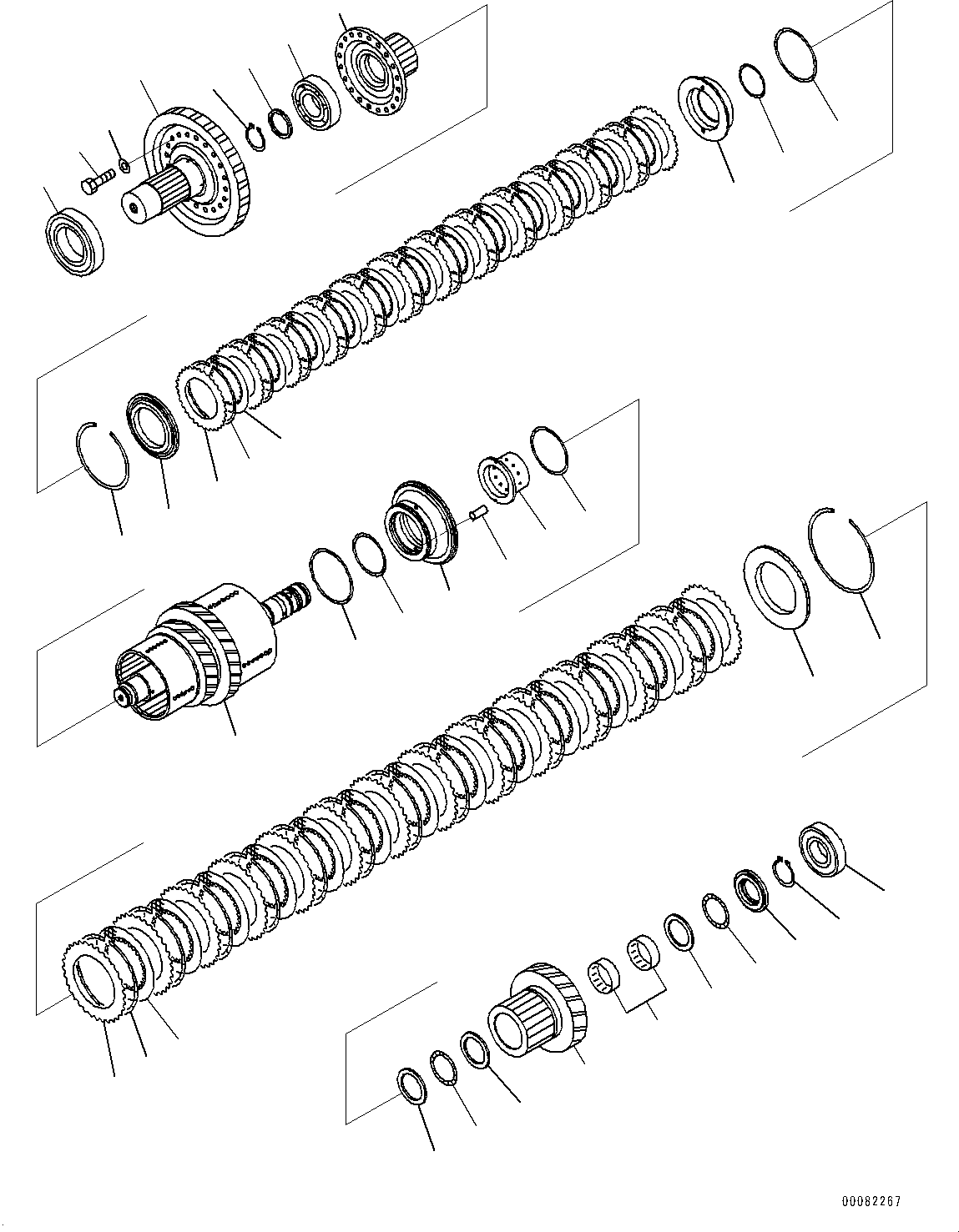 Wheel Loaders Komatsu / WA470-7 S/N 10001-UP(0000681C) / Torque Converter and Transmission, Reverse and 2nd Housing (#10003-)(F005003 : F4300-002003)