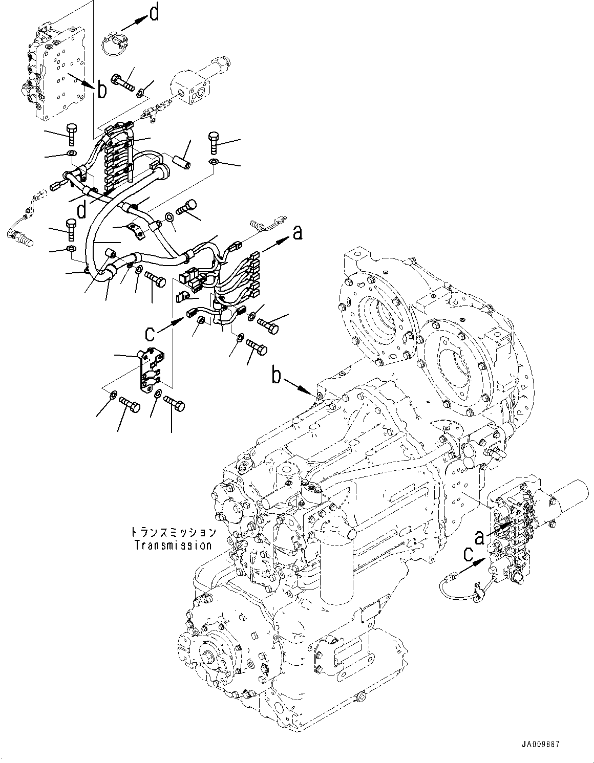 Wheel Loaders Komatsu / WA470-7 S/N 10001-UP(0000681C) / Torque Converter and Transmission, Wiring Harness (#10003-)(F005014 : F4300-002014)