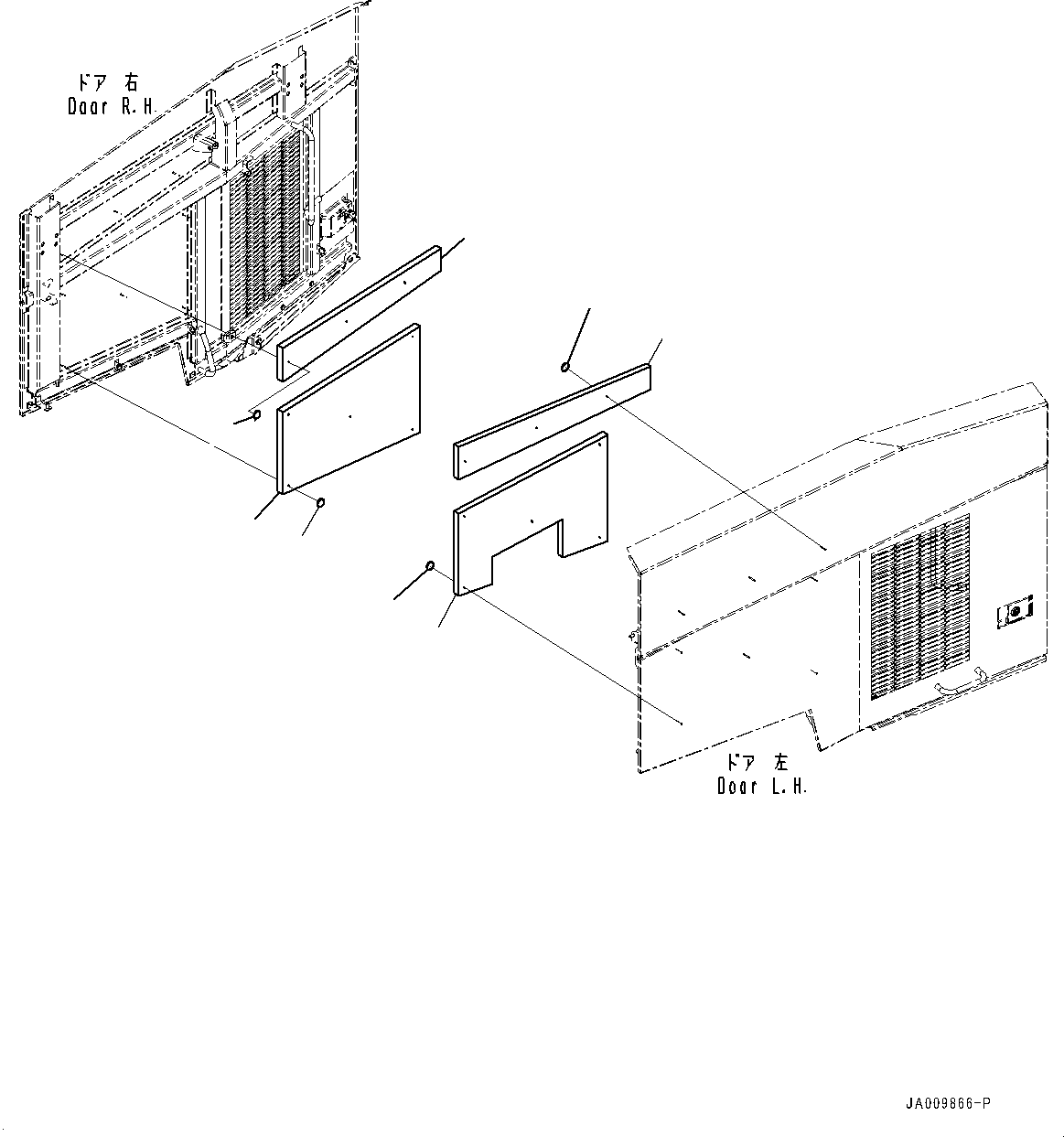 Wheel Loaders Komatsu / WA470-7 S/N 10001-UP(0000681C) / Hood, Door Sheet (#10001-)(M032004 : M4100-047004)