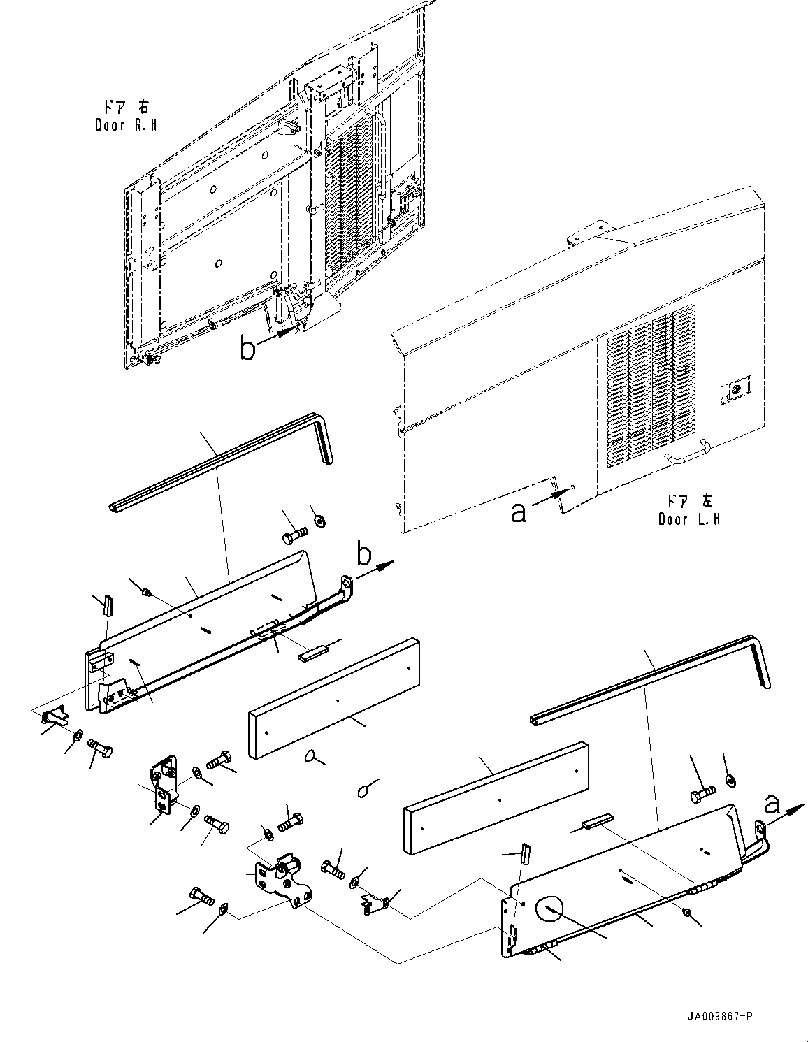 Wheel Loaders Komatsu / WA470-7 S/N 10001-UP(0000681C) / Hood, Cover (#10360-)(M018005 : M4100-030005)