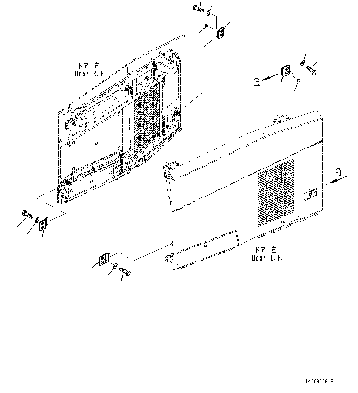 Wheel Loaders Komatsu / WA470-7 S/N 10001-UP(0000681C) / Hood, Door Lock (#10360-)(M010006 : M4100-026006)