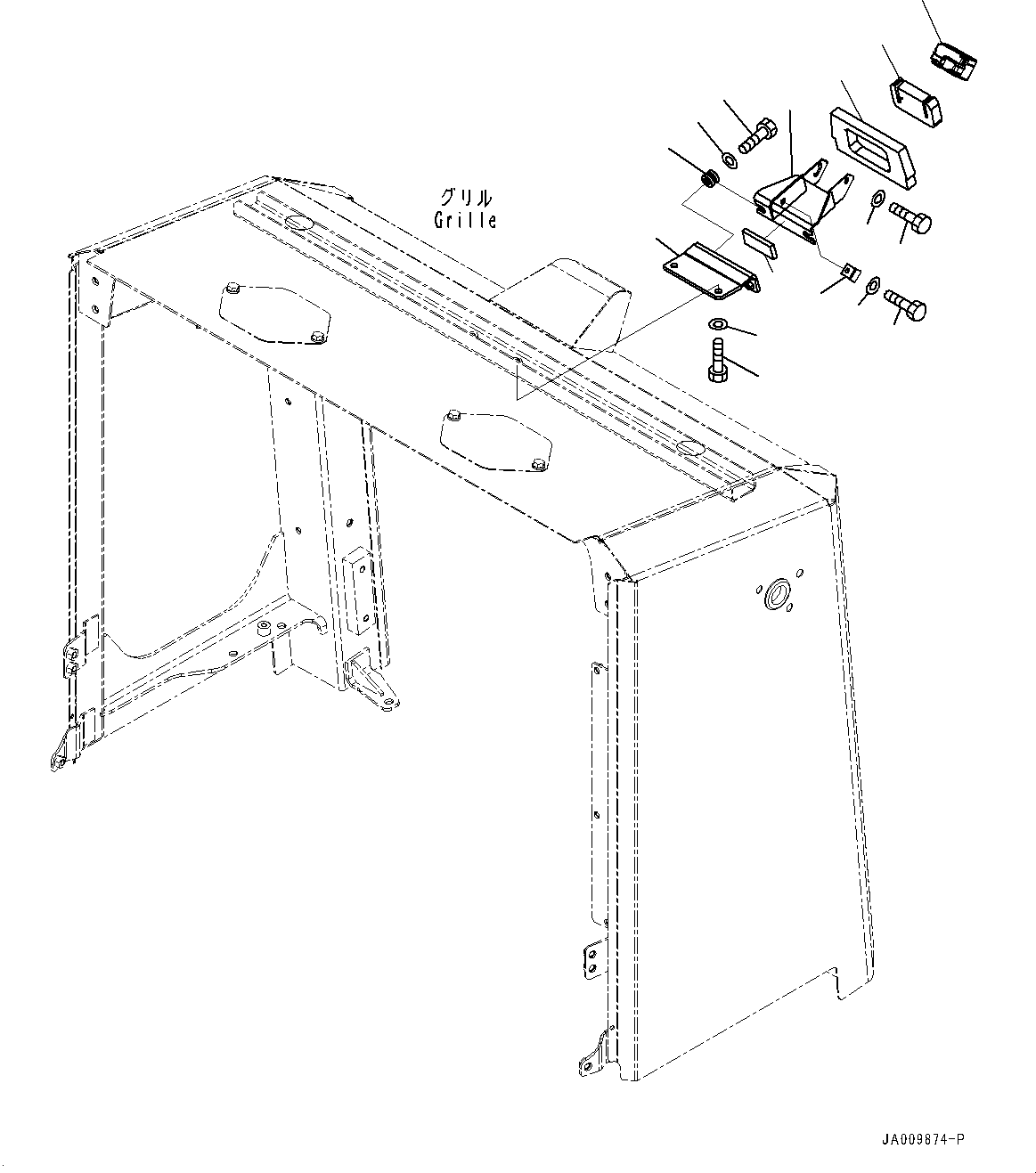 Wheel Loaders Komatsu / WA470-7 S/N 10001-UP(0000681C) / Hood, Rearview Camera (#10360-)(M010009 : M4100-026008)