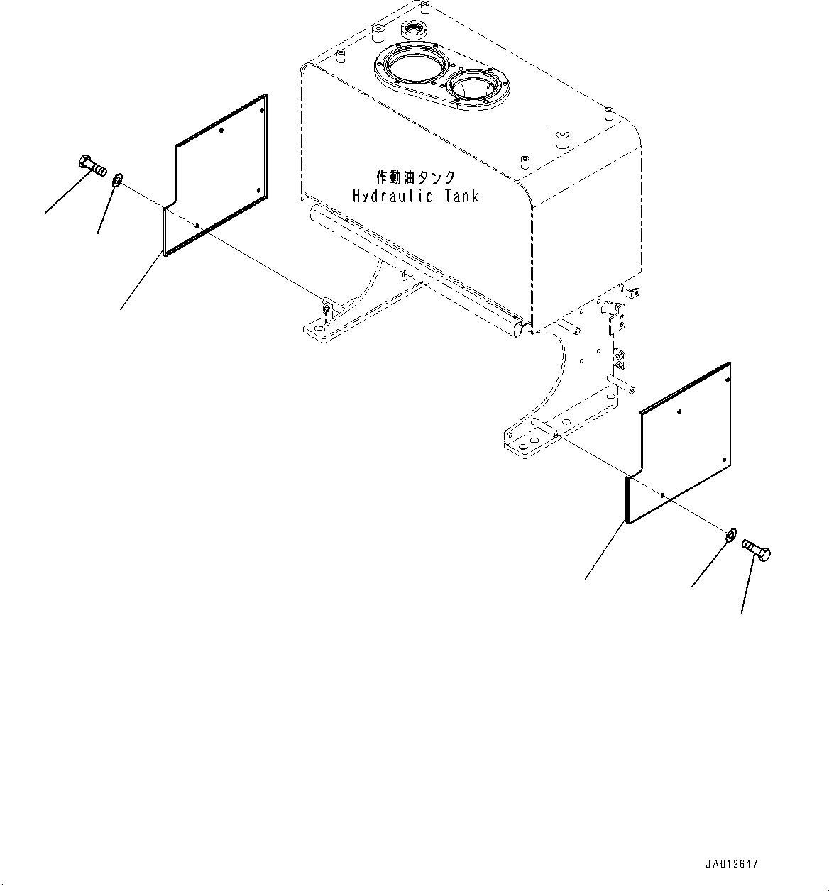 Wheel Loaders Komatsu / WA470-7 S/N 10001-UP(0000681C) / Hood, Tank Cover (#10360-)(M010018 : M4100-026015)