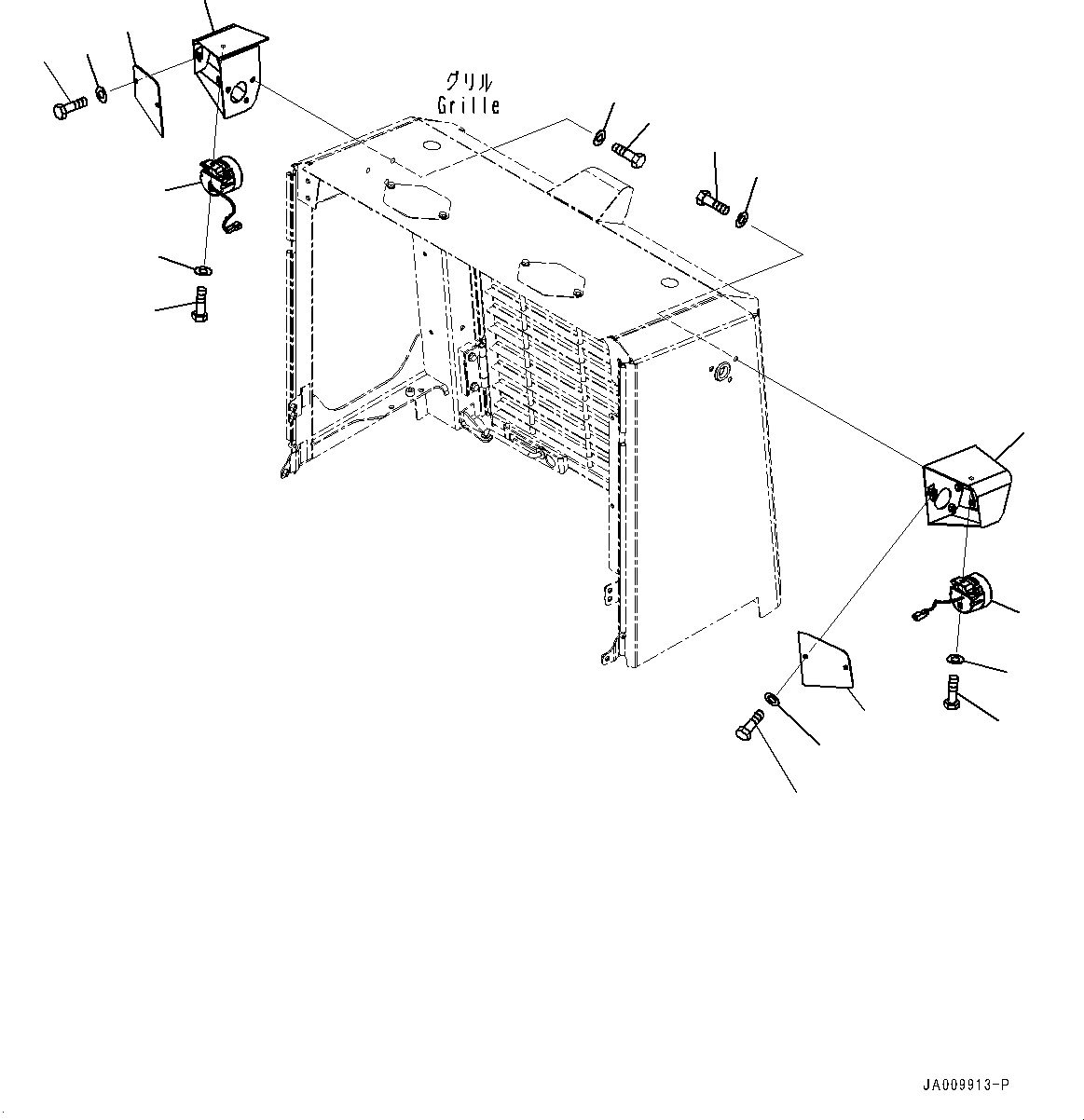 Wheel Loaders Komatsu / WA470-7 S/N 10001-UP(0000681C) / Hood, Lamp (#10001-)(M032018 : M4100-047017)