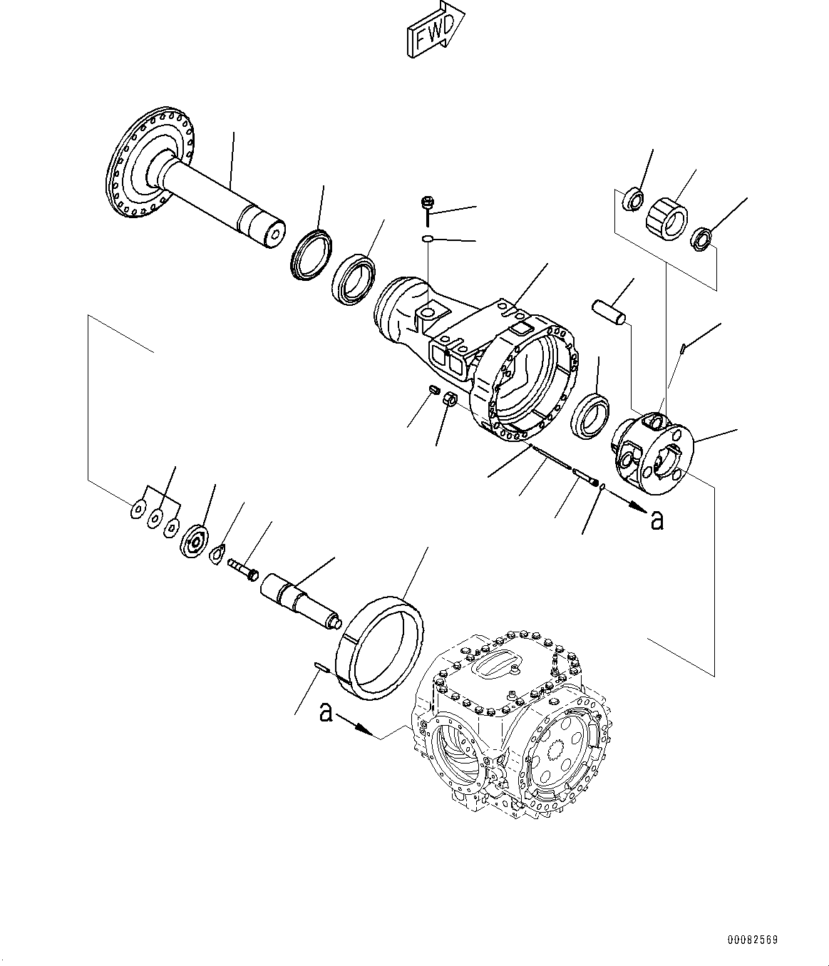 Wheel Loaders Komatsu / WA470-7 S/N 10001-UP(0000681C) / Front Axle, Final Drive L.H. (#10001-)(F007001 : F4400-002001)