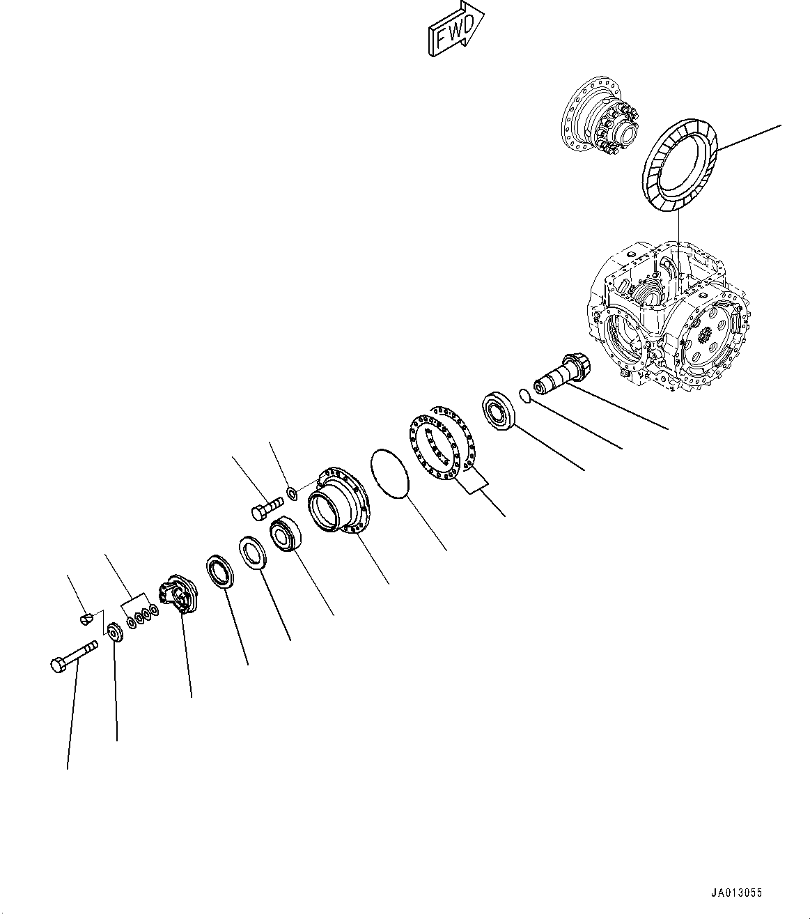 Wheel Loaders Komatsu / WA470-7 S/N 10001-UP(0000681C) / Front Axle, Differential, Pinion and Cage (#10159-)(F006004 : F4400-001003A)