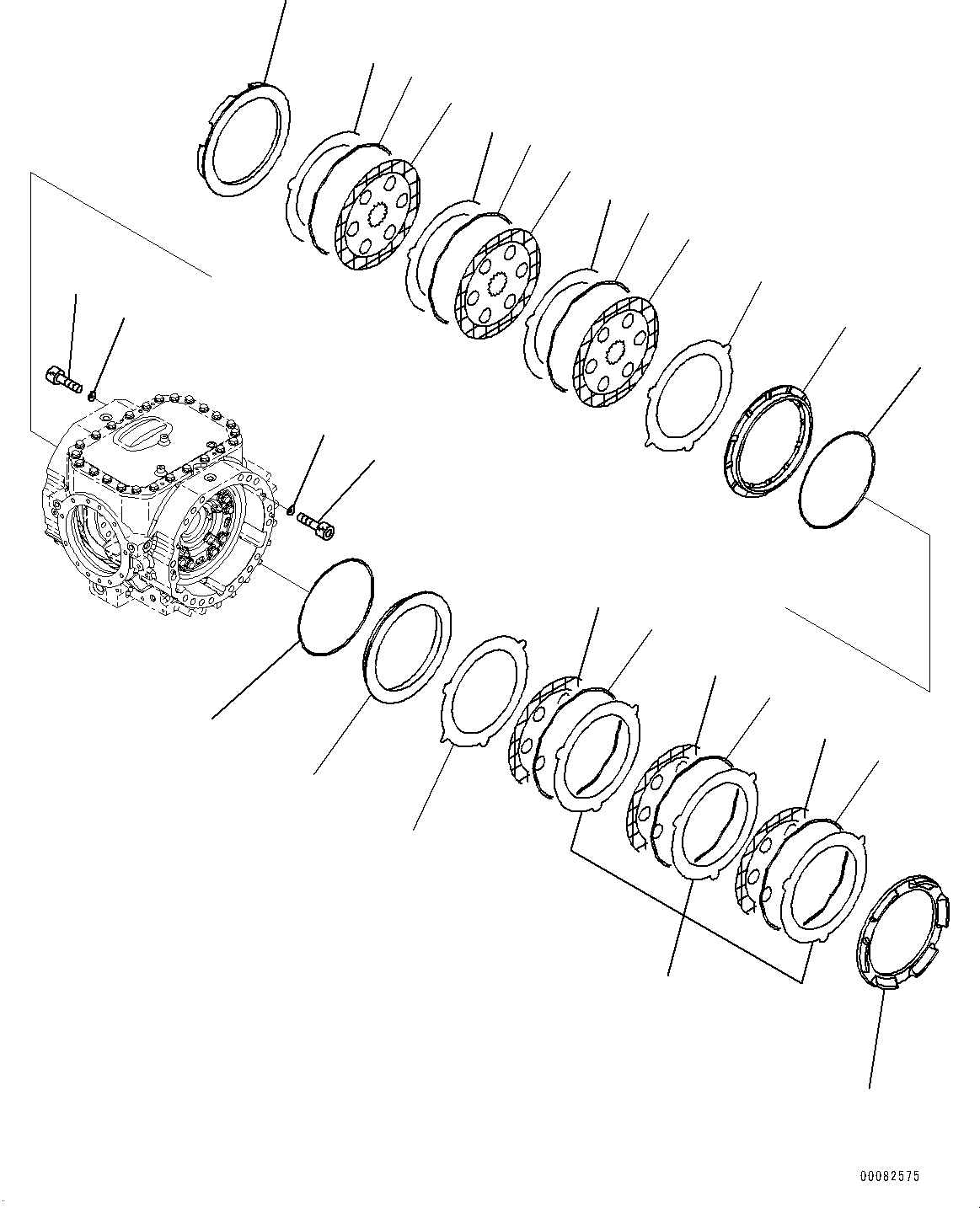 Wheel Loaders Komatsu / WA470-7 S/N 10001-UP(0000681C) / Front Axle, Brake (#10001-)(F008006 : F4400-003006)