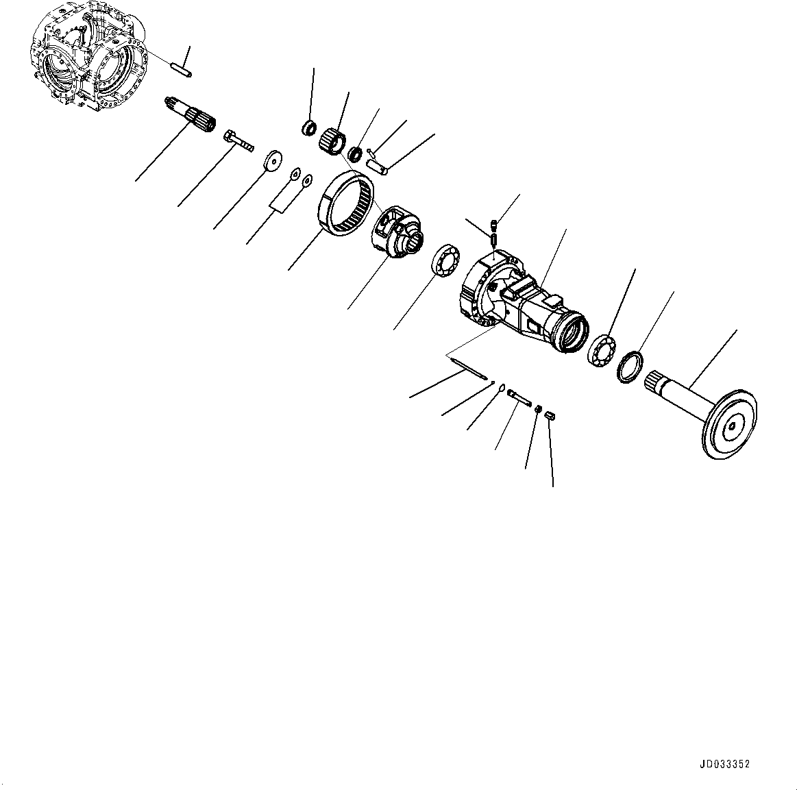 Wheel Loaders Komatsu / WA470-7 S/N 10001-UP(0000681C) / Rear Axle, Final Drive L.H. (#10001-)(F011001 : F4500-002001)