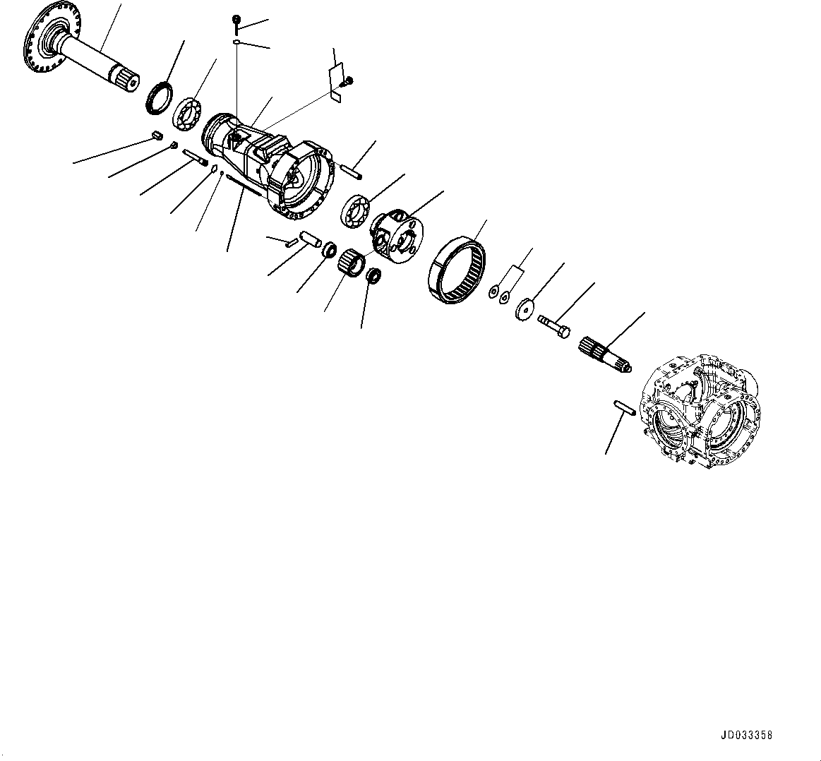Wheel Loaders Komatsu / WA470-7 S/N 10001-UP(0000681C) / Rear Axle, Final Drive R.H. (#10001-)(F011002 : F4500-002002)