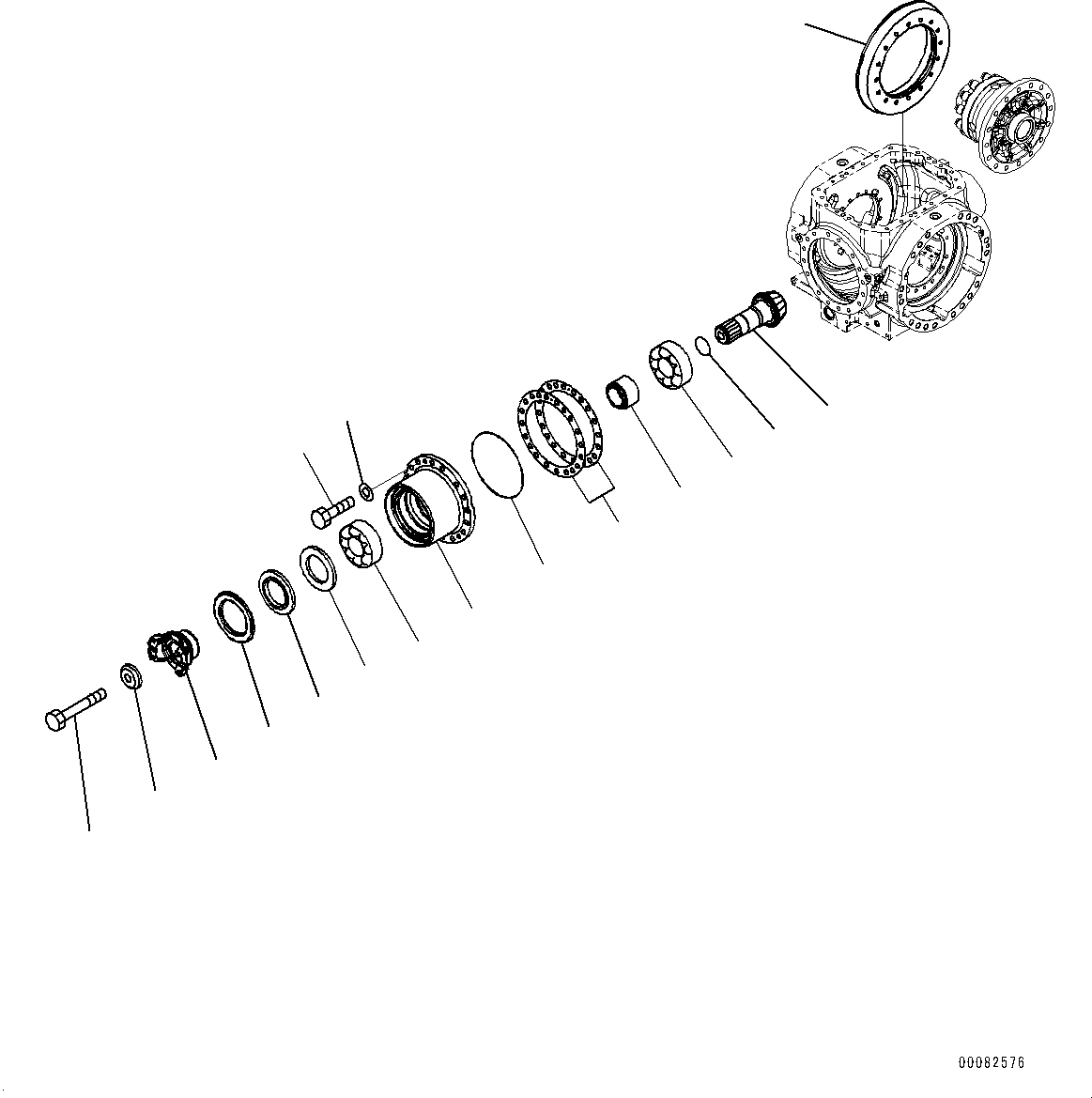 Wheel Loaders Komatsu / WA470-7 S/N 10001-UP(0000681C) / Rear Axle, Differential, Pinion and Cage (#10001-10191)(F011003 : F4500-002003)
