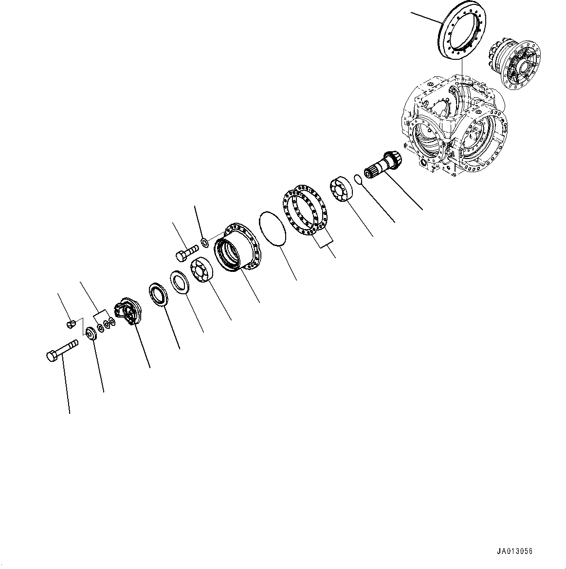 Wheel Loaders Komatsu / WA470-7 S/N 10001-UP(0000681C) / Rear Axle, Differential, Pinion and Cage (#10192-)(F011004 : F4500-002003A)