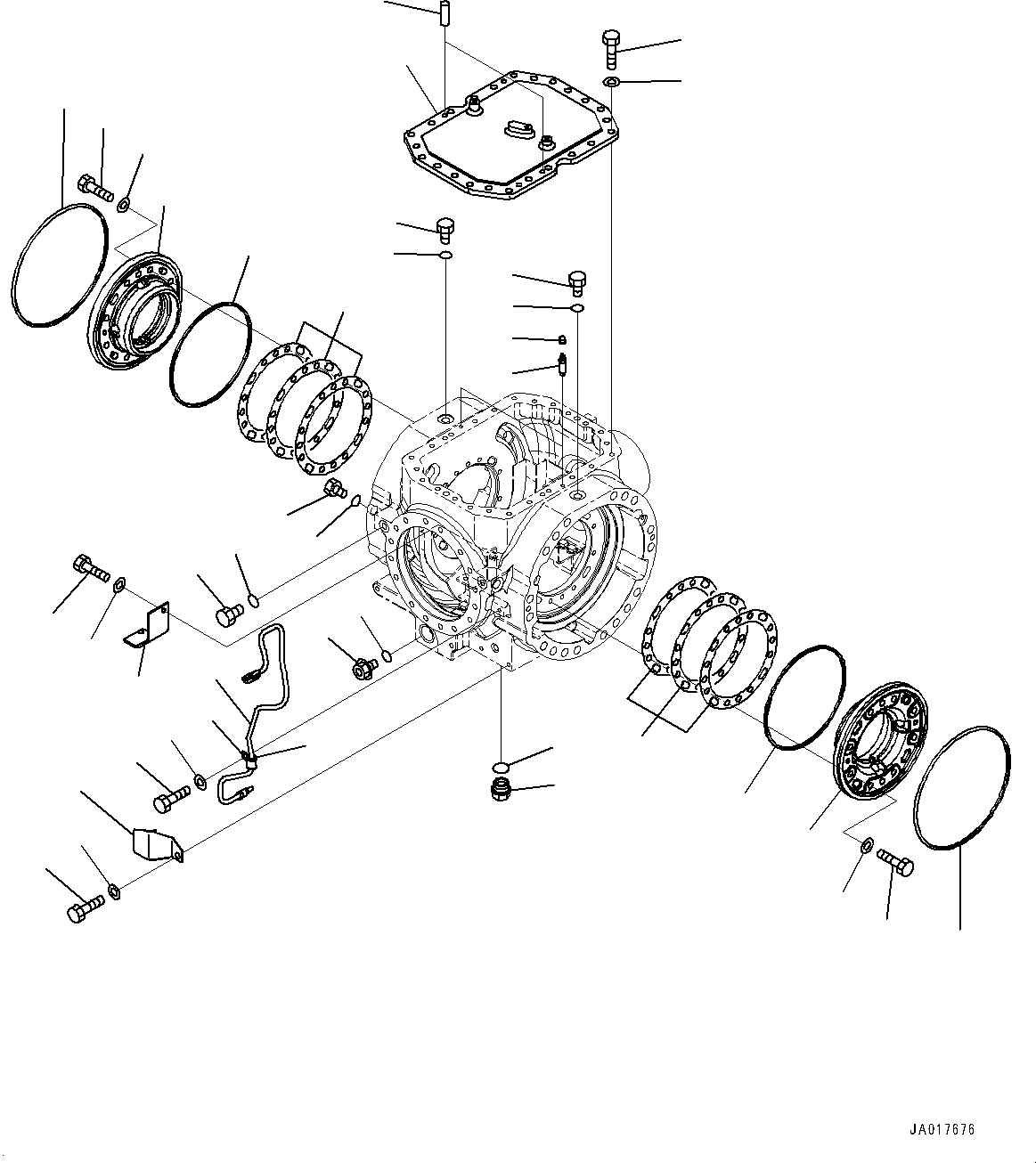 Wheel Loaders Komatsu / WA470-7 S/N 10001-UP(0000681C) / Rear Axle, Differential, Cover and Carrier (#10001-)(F013005 : F4500-004005)