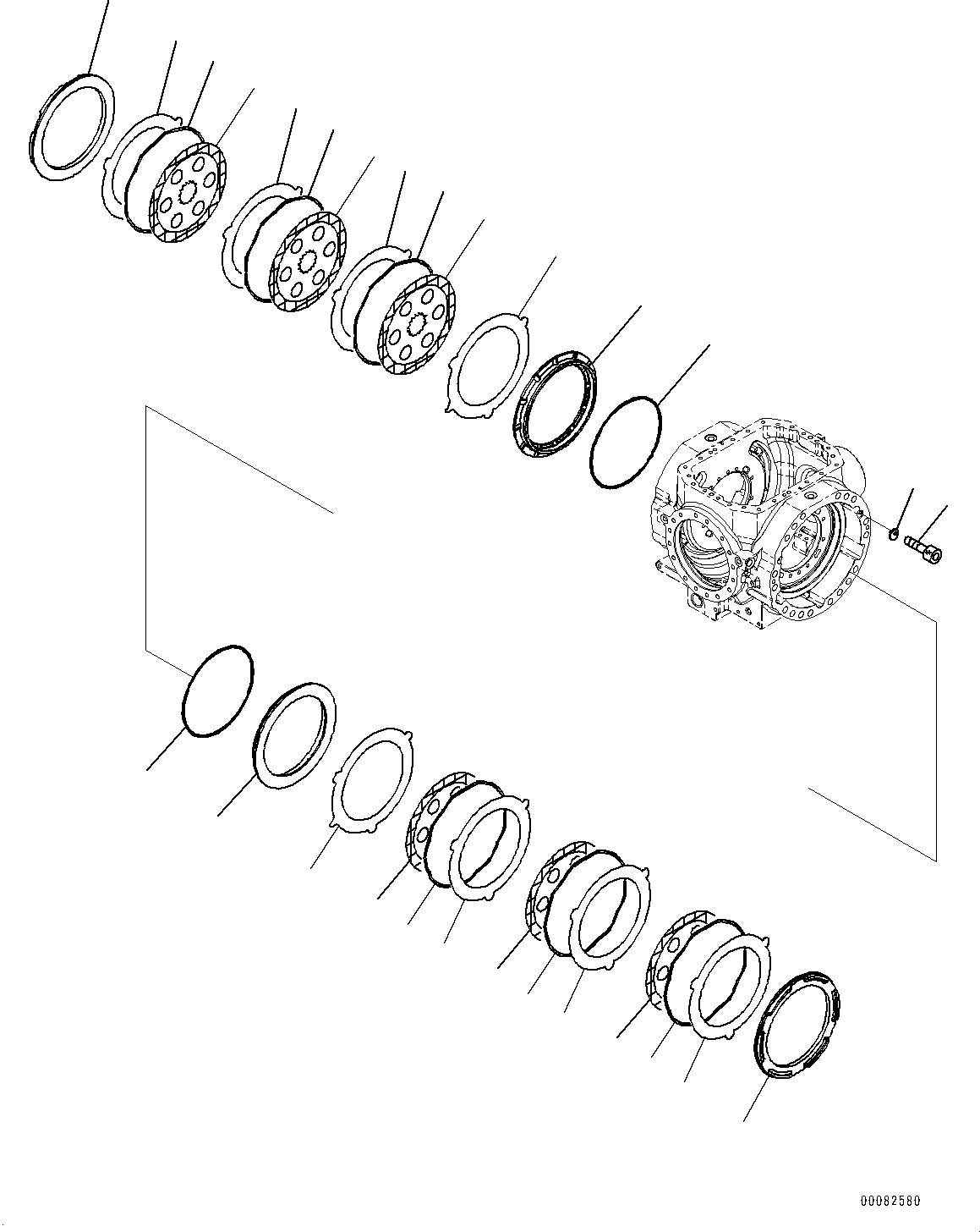 Wheel Loaders Komatsu / WA470-7 S/N 10001-UP(0000681C) / Rear Axle, Brake (#10001-)(F011007 : F4500-002006)
