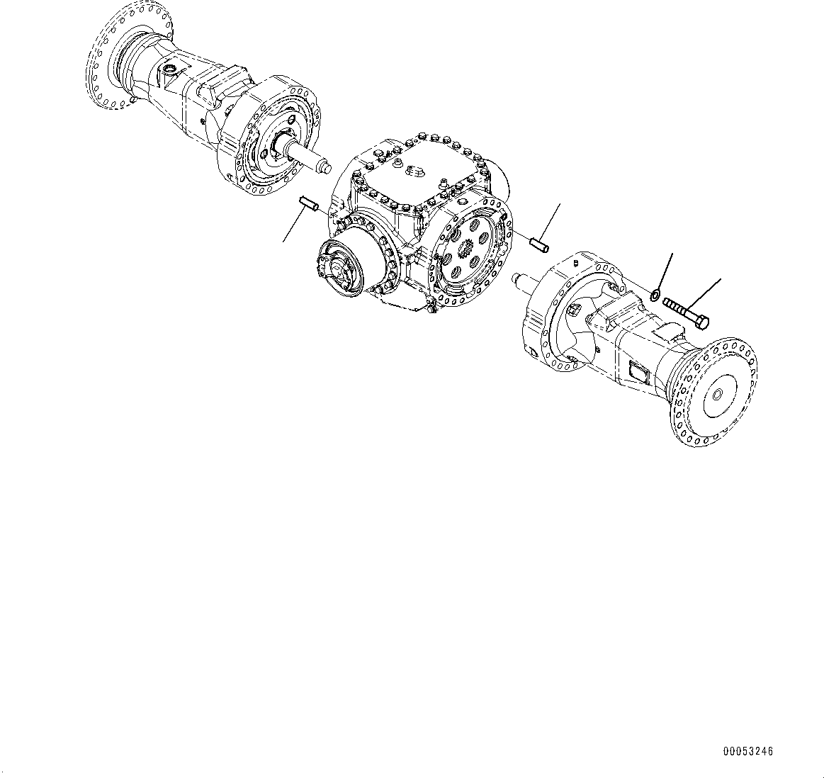 Wheel Loaders Komatsu / WA470-7 S/N 10001-UP(0000681C) / Rear Axle, Housing Mounting (#10001-)(F010008 : F4500-001007)