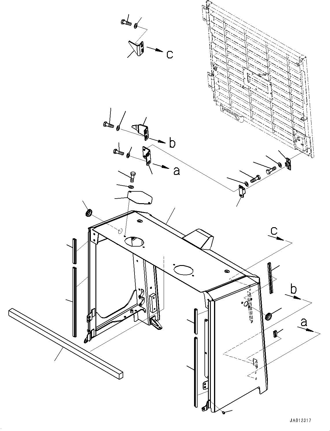 Wheel Loaders Komatsu / WA470-7 S/N 10001-UP(0000681C) / Hood, Grille (#10001-10359)(M011007 : M4100-007007)
