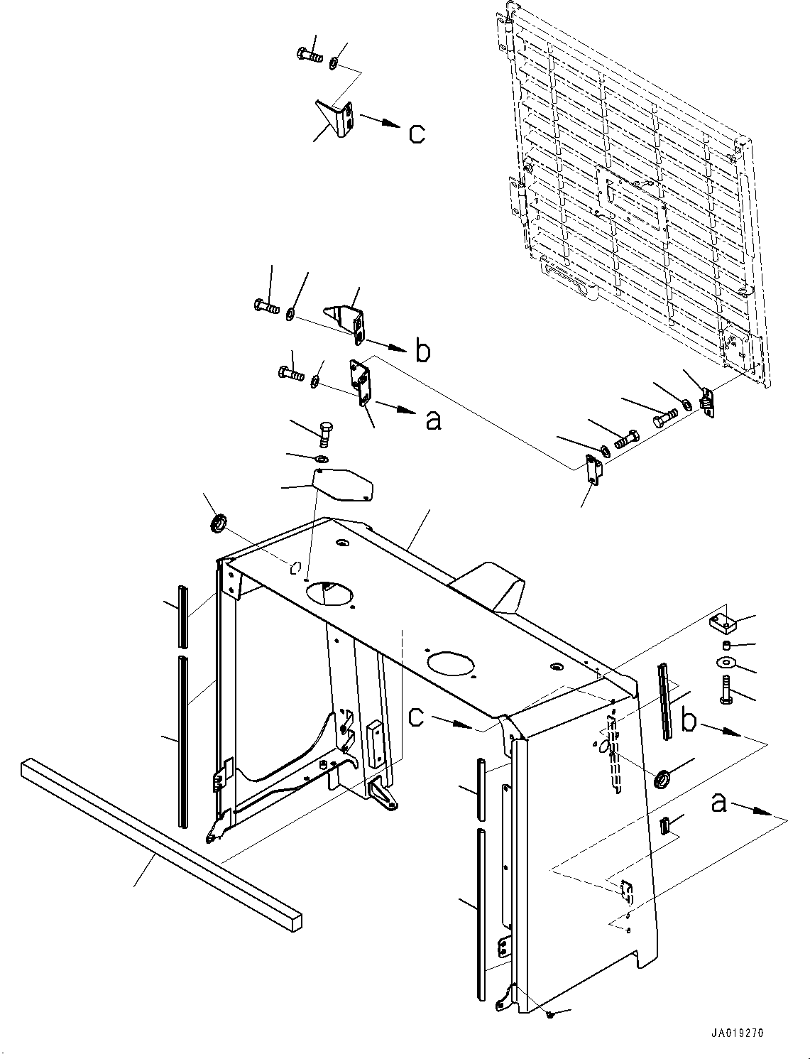 Wheel Loaders Komatsu / WA470-7 S/N 10001-UP(0000681C) / Hood, Grille (#10001-)(M031007 : M4100-040007)