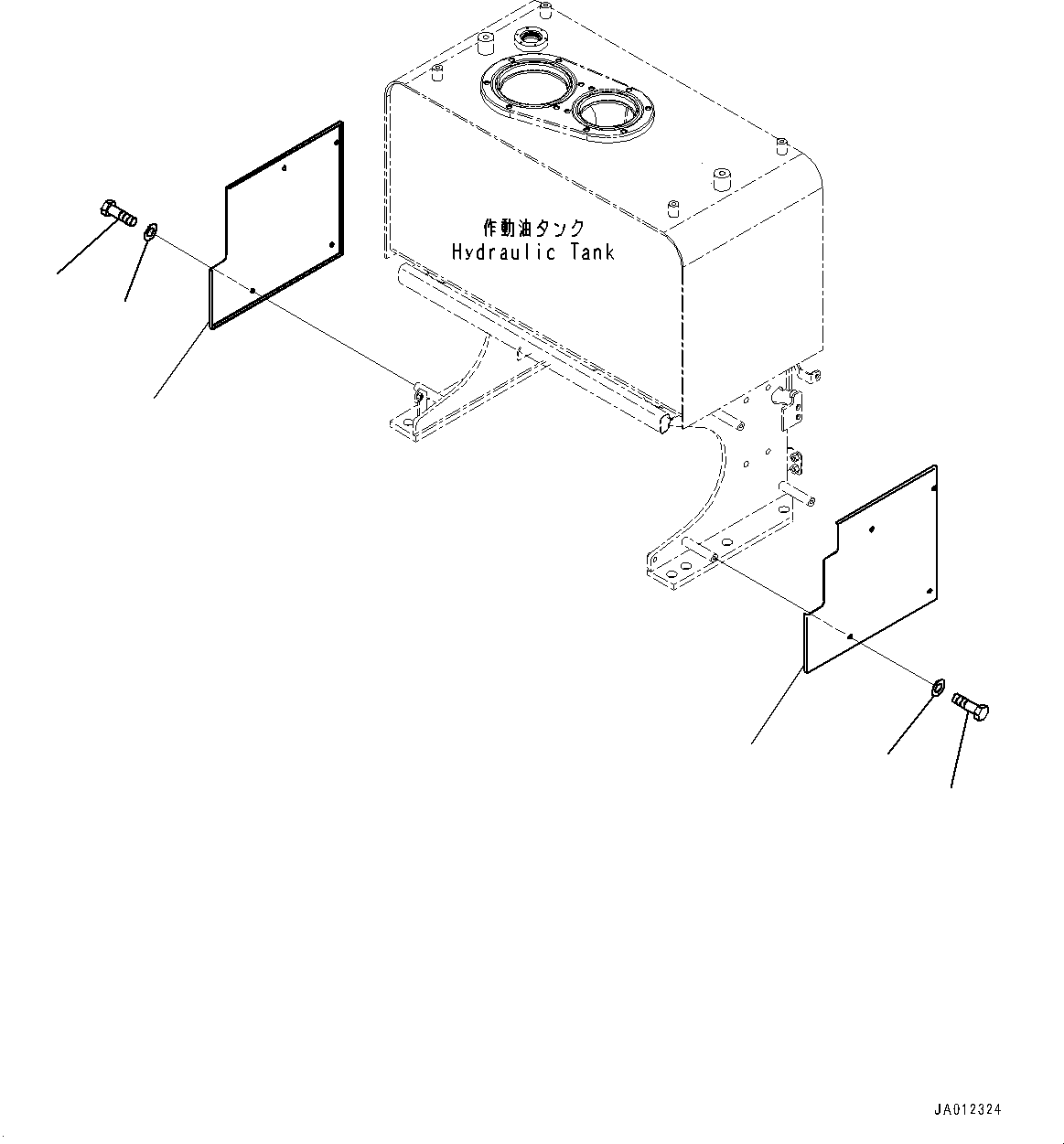 Wheel Loaders Komatsu / WA470-7 S/N 10001-UP(0000681C) / Hood, Tank Cover (#10001-)(M031016 : M4100-040015)
