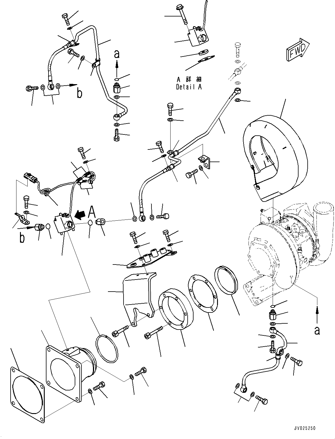 Komatsu parts book diagram for SAA6D140E-6 S/N 730001-UP (For HM400-3): VARIABLE GEOMETRY TURBOCHARGER (VGT), і ? ?А ”ZЉЗ(#730001-732646)