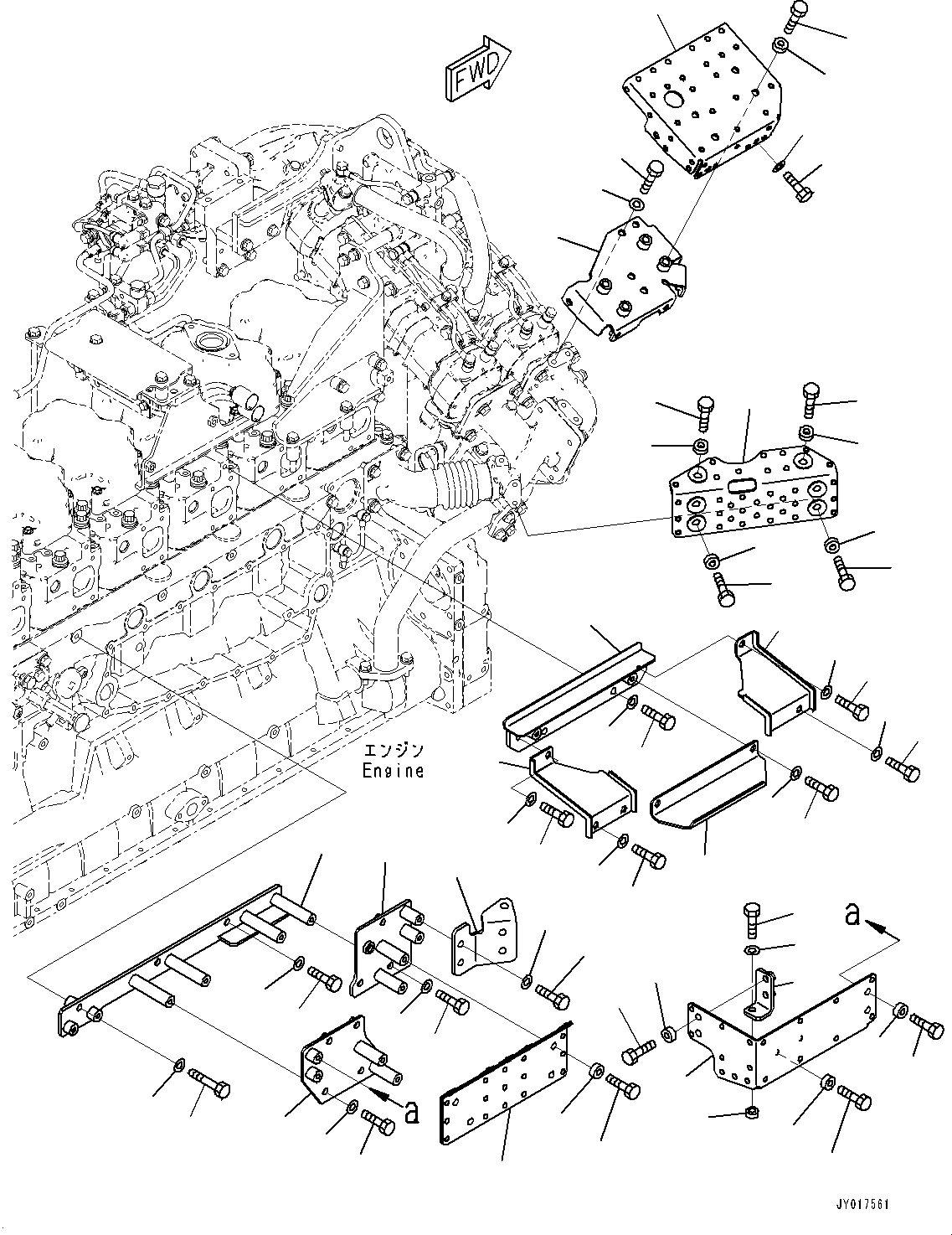 Komatsu parts book diagram for SAA6D140E-6 S/N 730001-UP (For HM400-3): Л ?Д ј ?ЩДЮ, (#730001-)