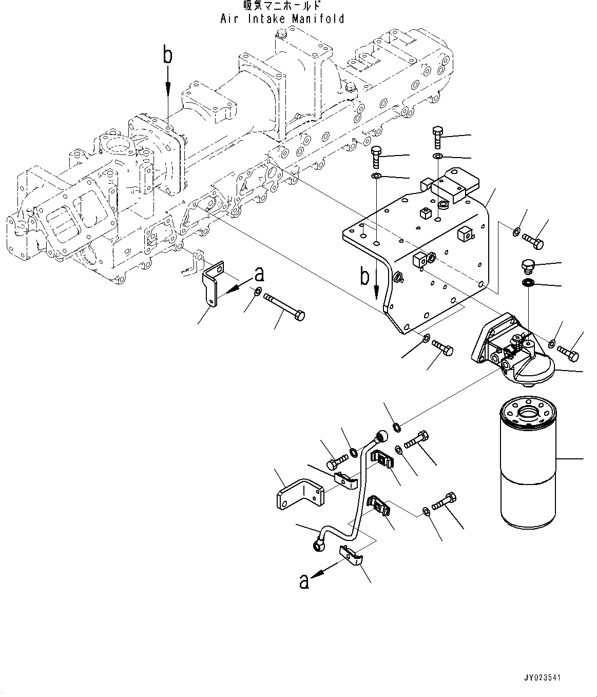 Komatsu parts book diagram for SAA6D140E-6 S/N 730001-UP (For HM400-3): ”R—їМЁЩА, МЁЩА МЮЧ№ЇД(#732545-)