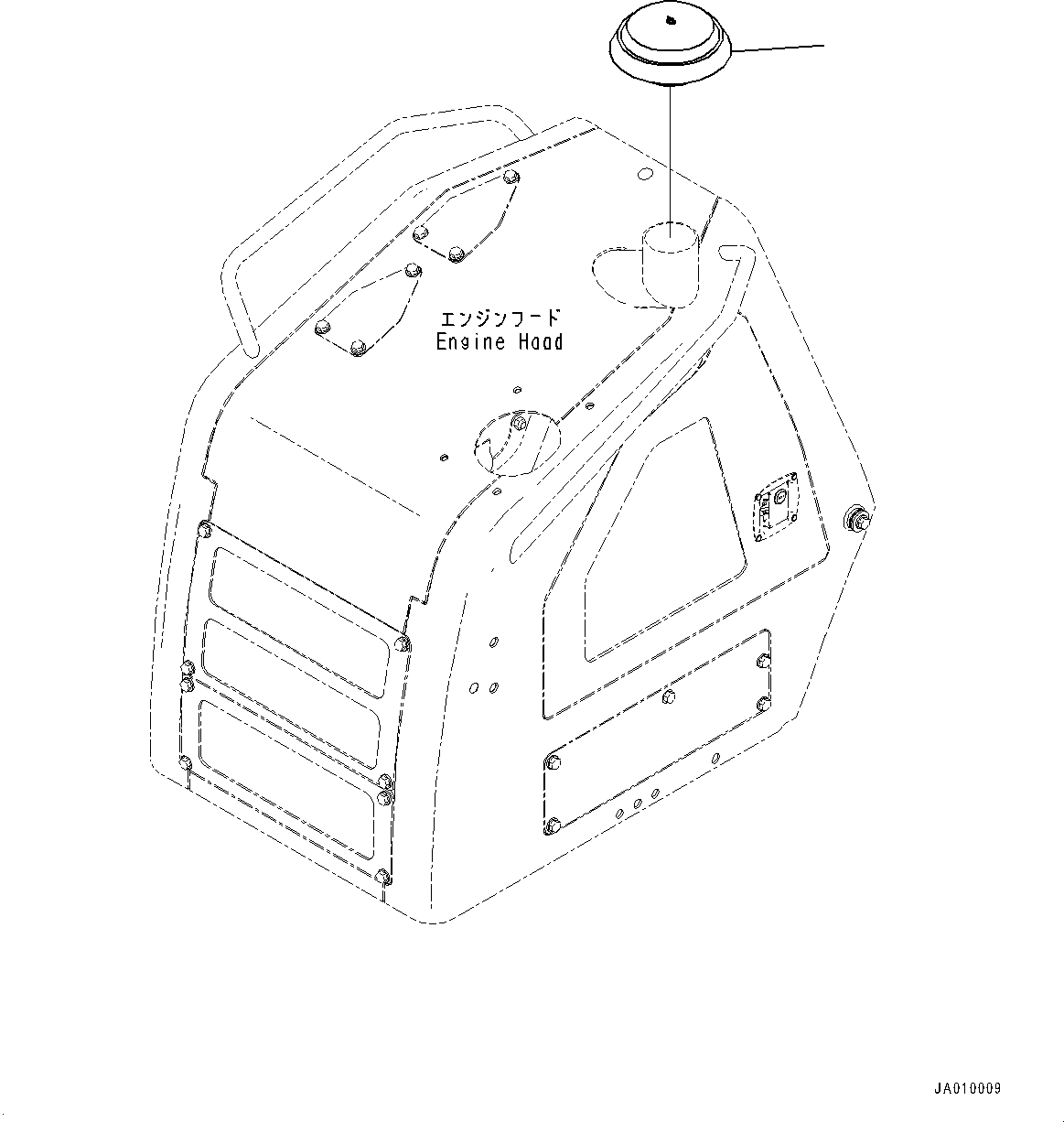 Bulldozers Komatsu / D37PX-23 S/N 80001-UP(0000691C) / Engine Related Parts, Cap (#80001-)(B003003 : A1410-502003)