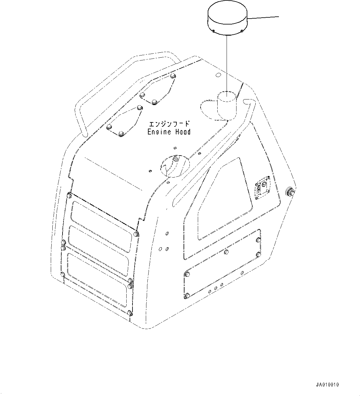 Bulldozers Komatsu / D37PX-23 S/N 80001-UP(0000691C) / Engine Related Parts, Pre-cleaner (#80001-)(B004003 : A1410-503003)