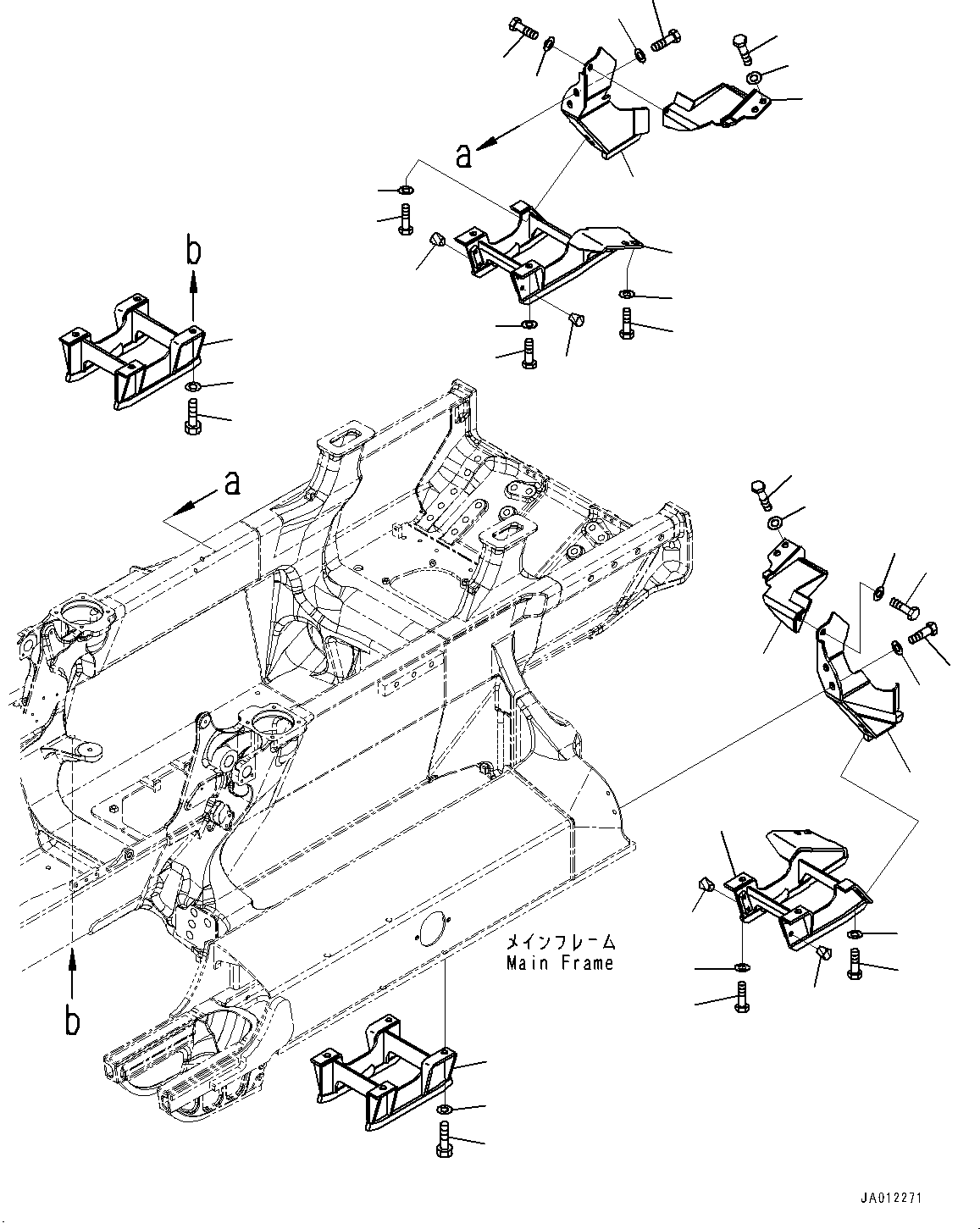 Bulldozers Komatsu / D37PX-23 S/N 80001-UP(0000691C) / Track Roller Guard (#80001-)(R017001 : R2200-003001)