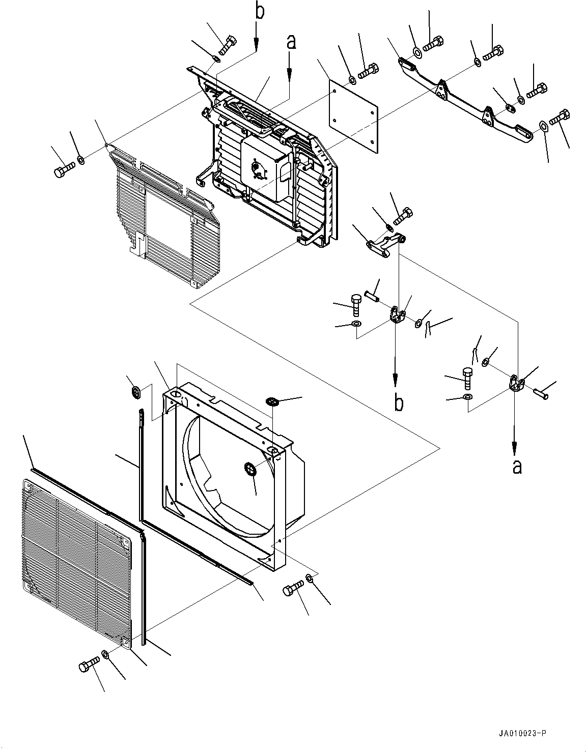 Bulldozers Komatsu / D39PX-23 S/N 90001-UP(0000693C) / Cooling System, Radiator Mask (#90001-)(C001008 : C0100-001008)