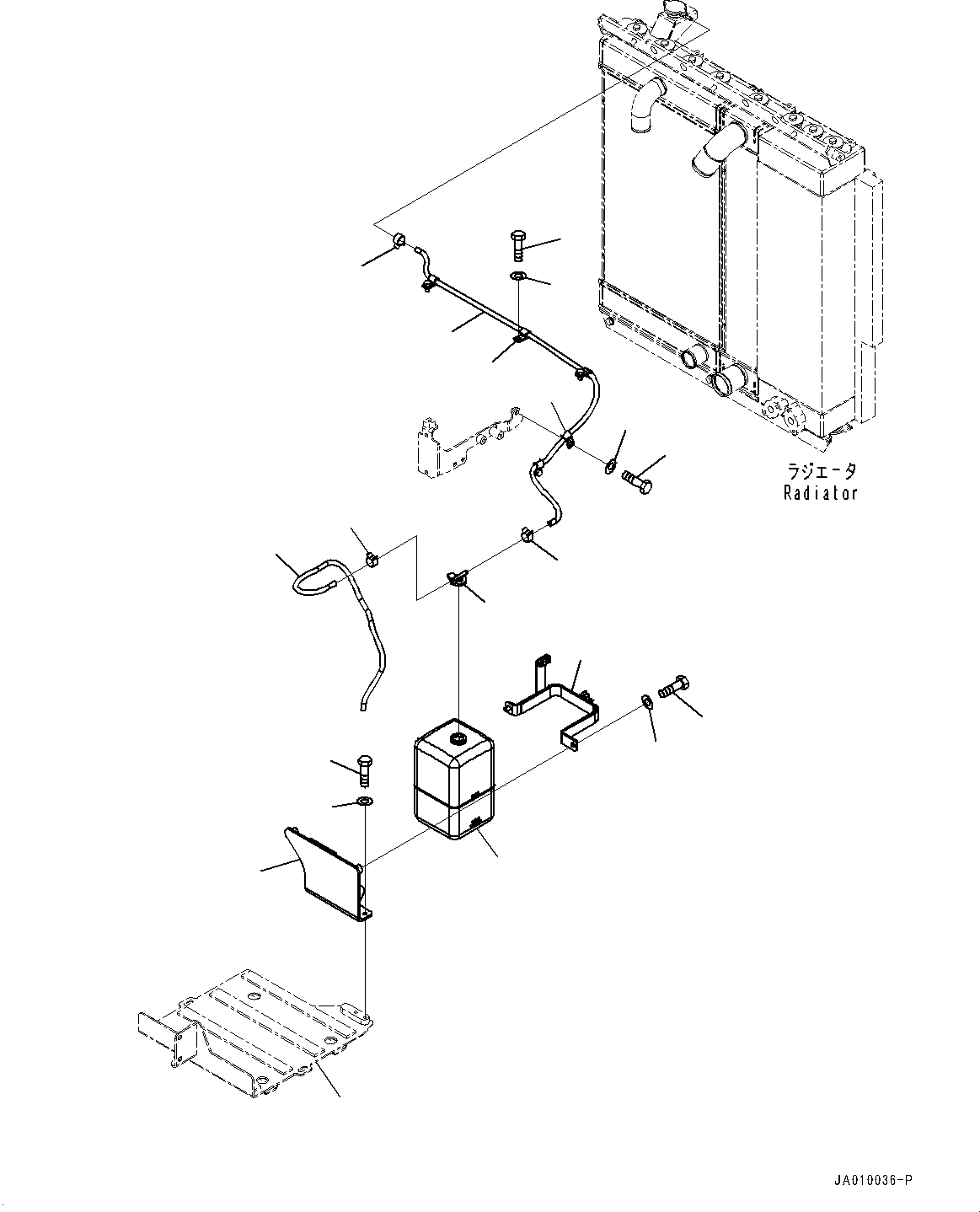 Bulldozers Komatsu / D39PX-23 S/N 90001-UP(0000693C) / Cooling System, Reservoir Tank (#90001-)(C001015 : C0100-001015)