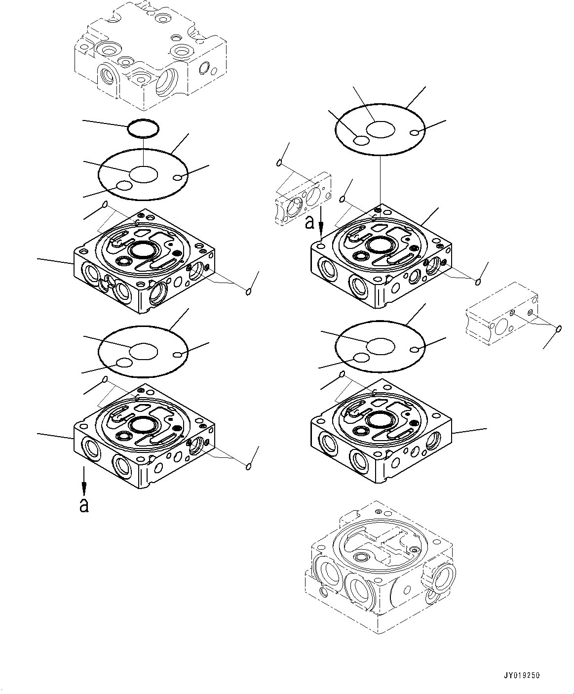 Bulldozers Komatsu / D39PX-23 S/N 90001-UP(0000693C) / Control Valve, 4-Spool (1/9) (#90001-)(H002001 : H0120-001001)