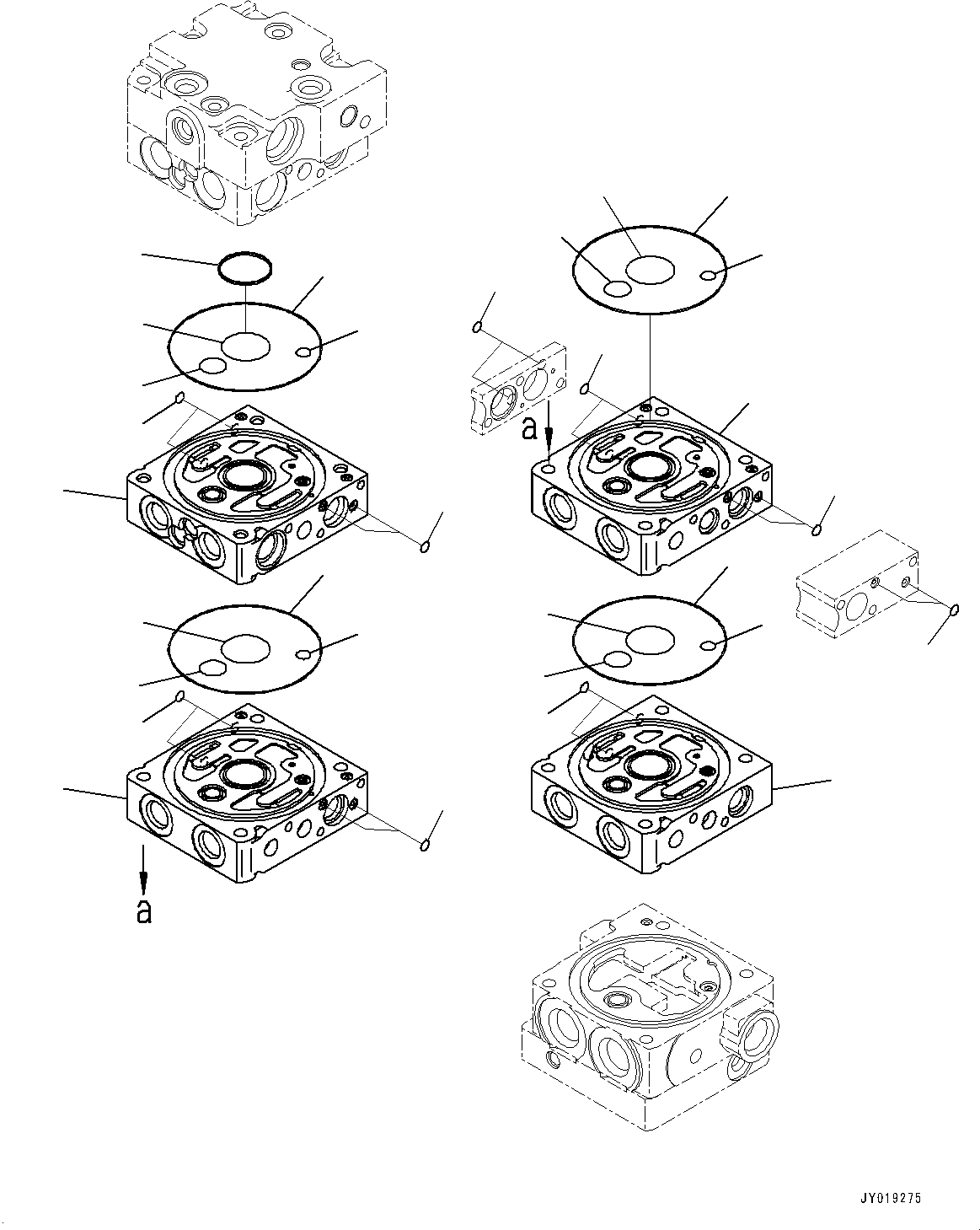 Bulldozers Komatsu / D39PX-23 S/N 90001-UP(0000693C) / Control Valve, 5-Spool (1/11) (#90001-)(H003001 : H0120-002001)