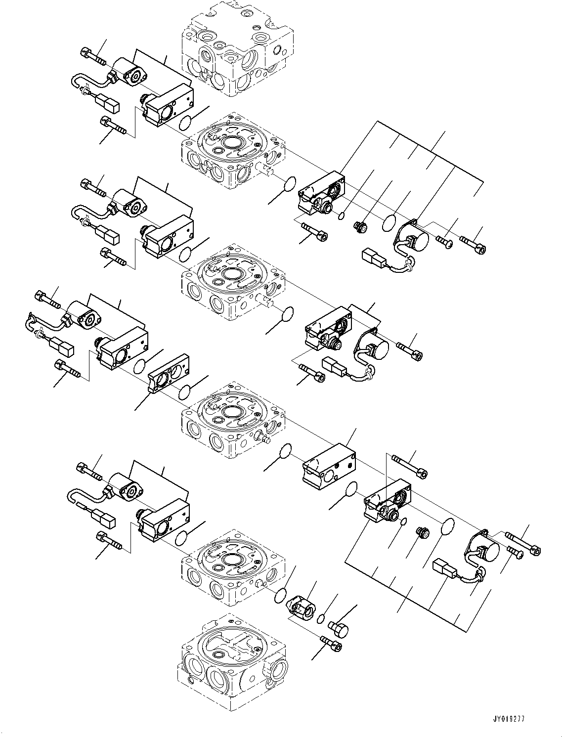 Bulldozers Komatsu / D39PX-23 S/N 90001-UP(0000693C) / Control Valve, 5-Spool (3/11) (#90001-)(H003003 : H0120-002003)