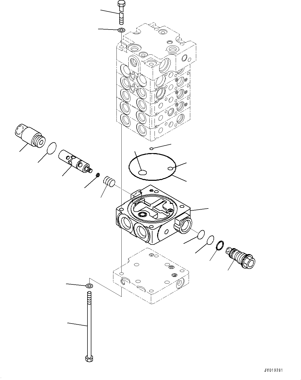 Bulldozers Komatsu / D39PX-23 S/N 90001-UP(0000693C) / Control Valve, 5-Spool (7/11) (#90001-)(H003007 : H0120-002007)