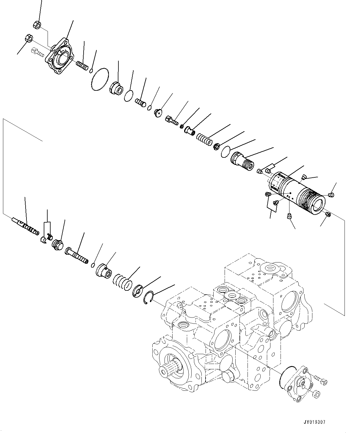 Bulldozers Komatsu / D39PX-23 S/N 90001-UP(0000693C) / Hydraulic Pump, HST Pump (4/11) (#90001-)(H004004 : H0210-001004)
