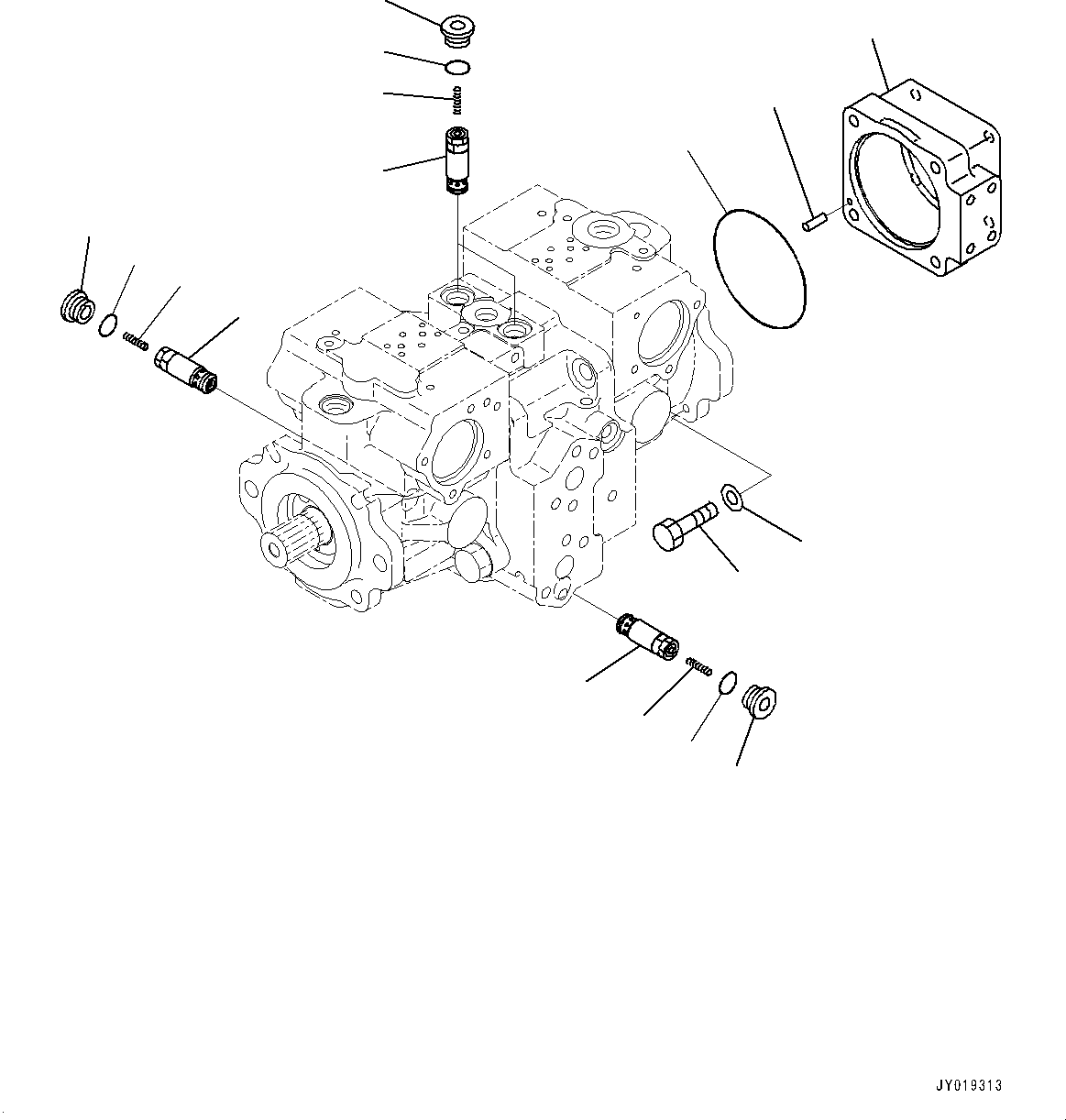 Bulldozers Komatsu / D39PX-23 S/N 90001-UP(0000693C) / Hydraulic Pump, HST Pump (10/11) (#90001-)(H004010 : H0210-001010)