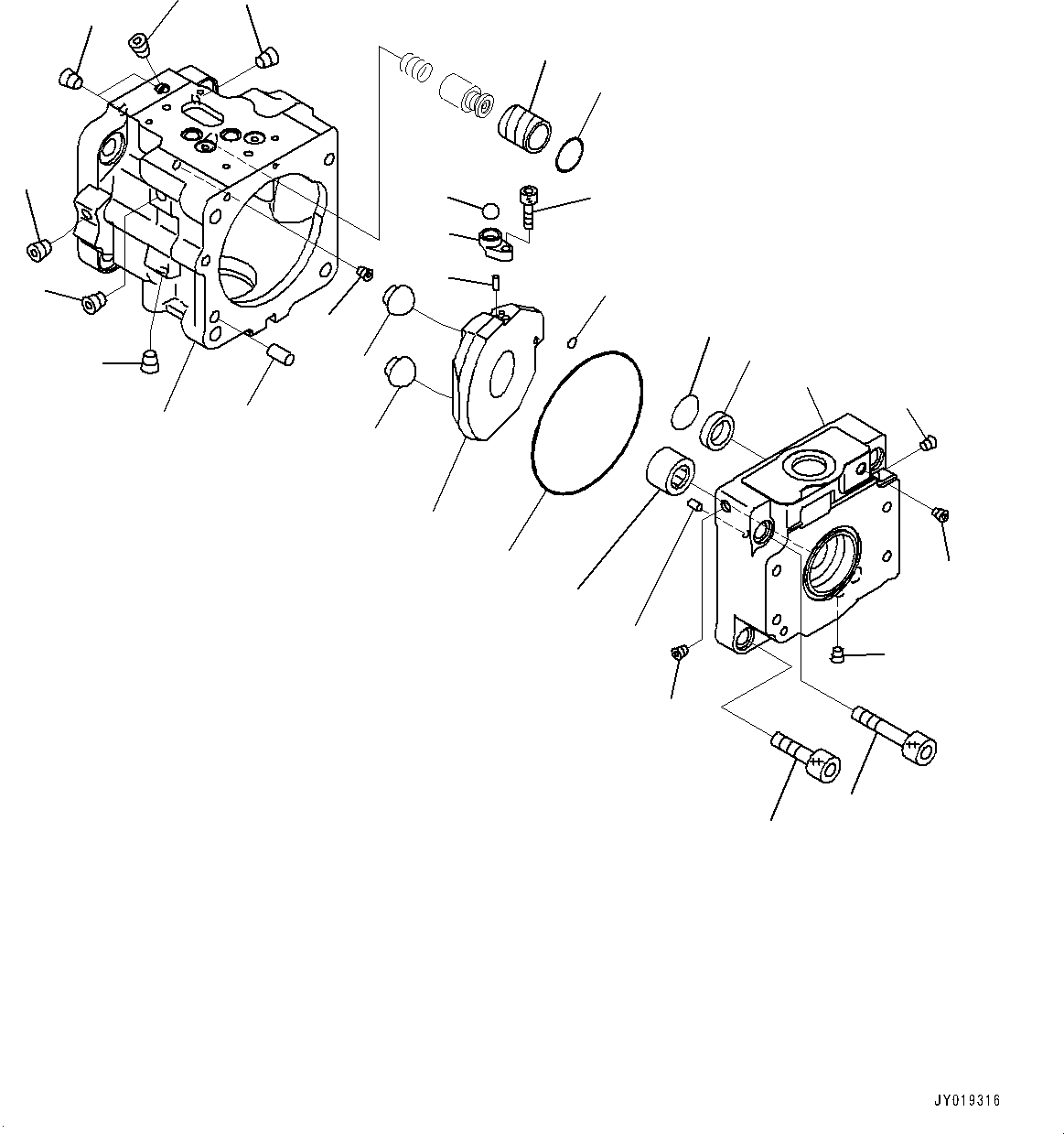 Bulldozers Komatsu / D39PX-23 S/N 90001-UP(0000693C) / Hydraulic Pump, Work Equipment and Fan Pump (1/4) (#90001-)(H004012 : H0210-001012)