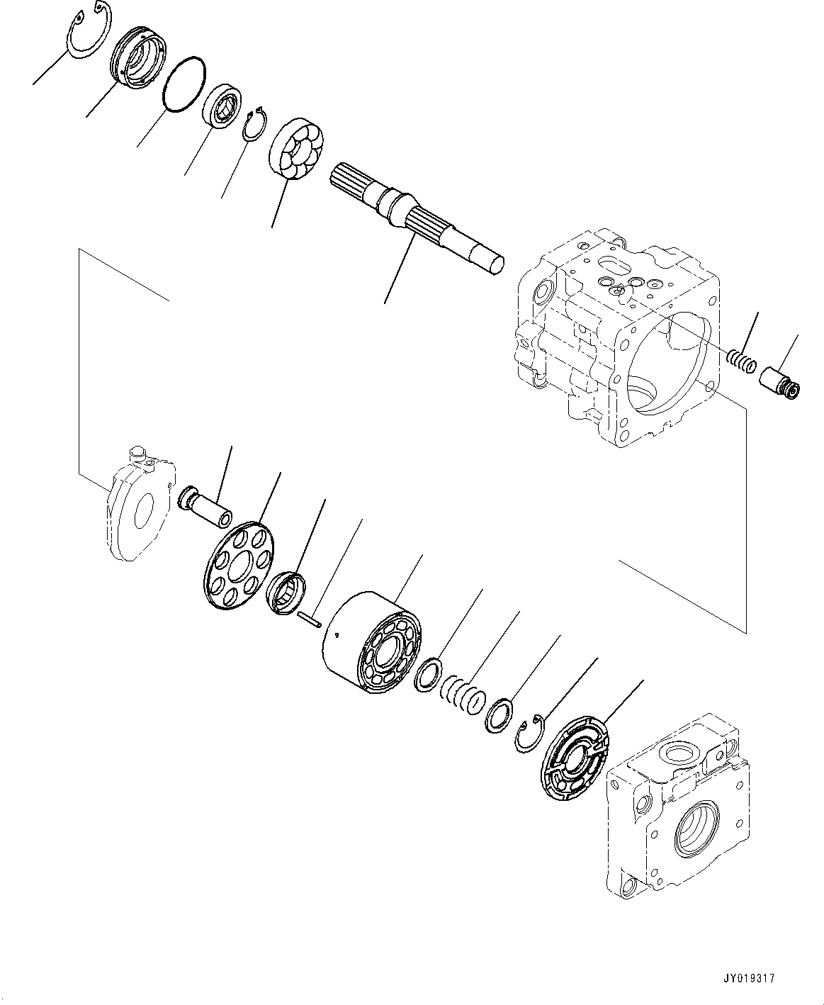 Bulldozers Komatsu / D39PX-23 S/N 90001-UP(0000693C) / Hydraulic Pump, Work Equipment and Fan Pump (2/4) (#90001-)(H004013 : H0210-001013)