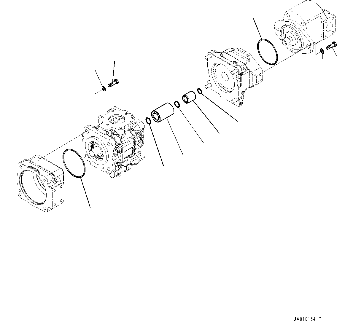 Bulldozers Komatsu / D39PX-23 S/N 90001-UP(0000693C) / Hydraulic Pump, Coupling (#90001-)(H004017 : H0210-001017)