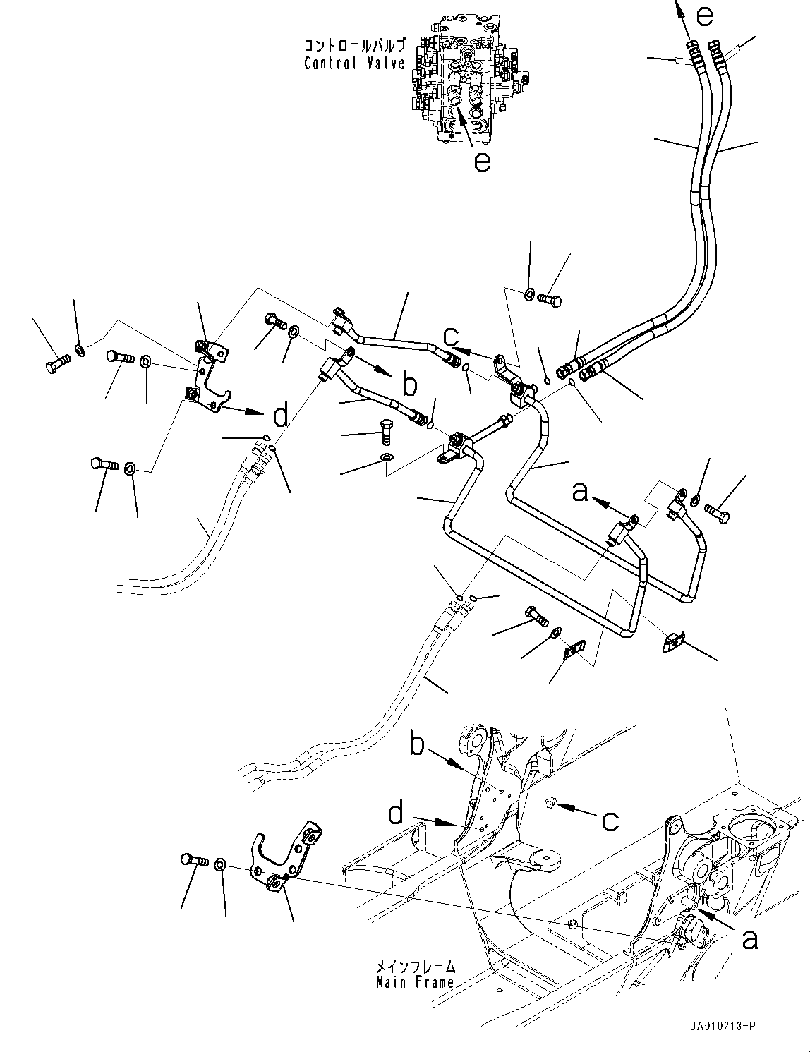 Bulldozers Komatsu / D39PX-23 S/N 90001-UP(0000693C) / Dozer Blade Tilt Piping (#90001-)(H014001 : H2220-002001)