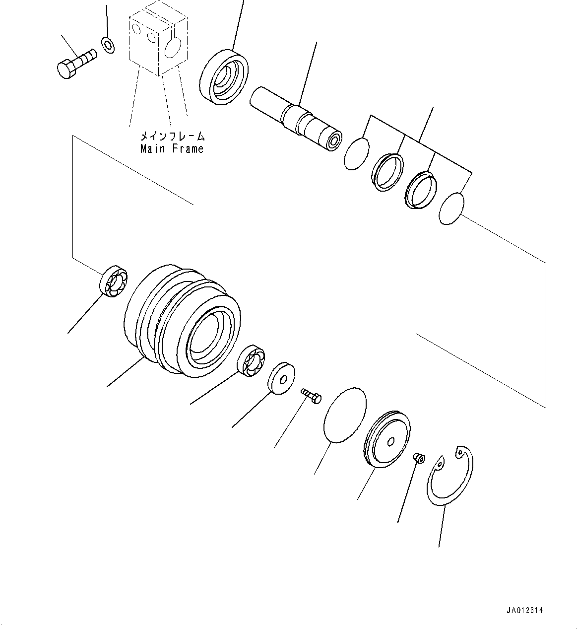 Bulldozers Komatsu / D39PX-23 S/N 90001-UP(0000693C) / Carrier Roller (#90001-)(R006001 : R0300-003001)
