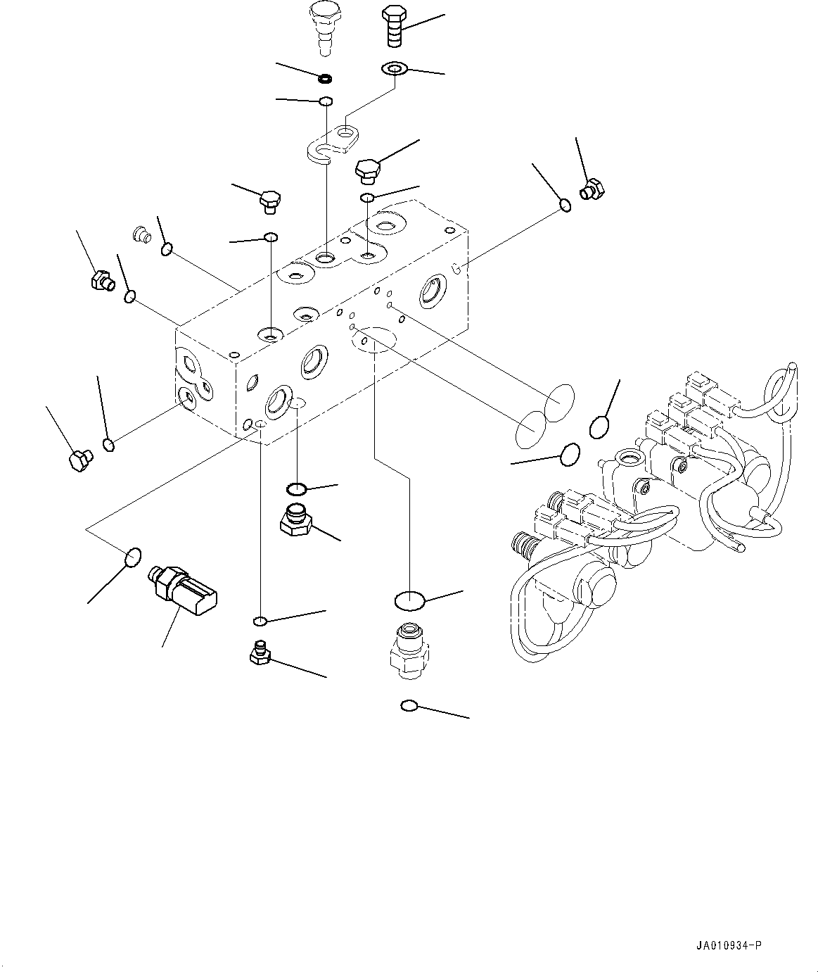 Bulldozers Komatsu / D39PX-23 S/N 90001-UP(0000693C) / Proportional Pressure Control (PPC) Piping, Solenoid Valve Related Parts (#90001-)(H010007 : H1840-001007)