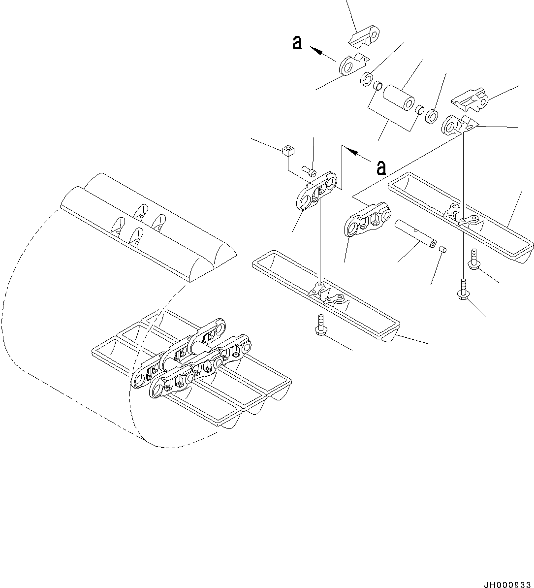 Bulldozers Komatsu / D39PX-23 S/N 90001-UP(0000693C) / Track Shoe Assembly (#90001-)(R013001 : R0500-006001)