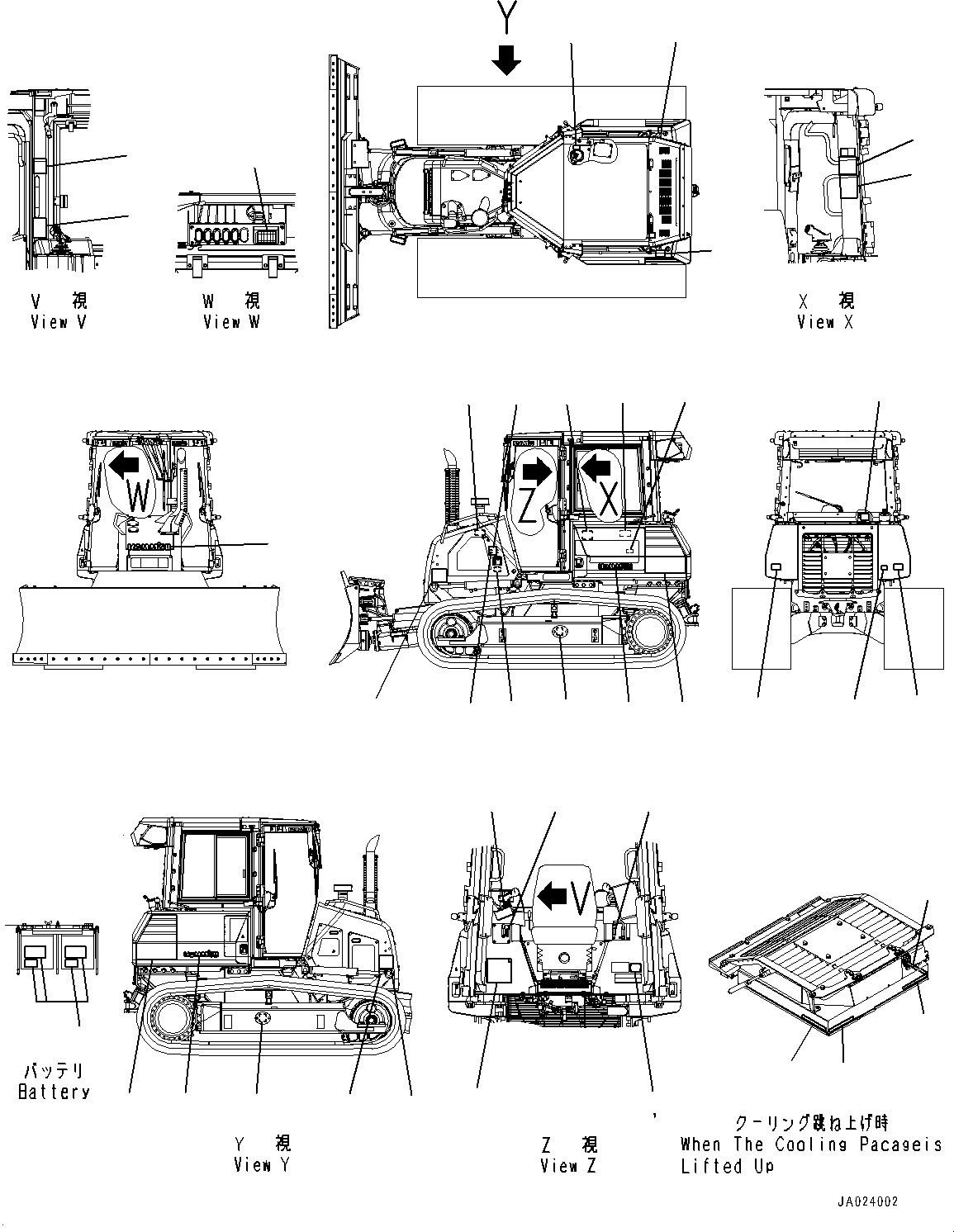 Bulldozers Komatsu / D39PX-23 S/N 90001-UP(0000693C) / Marks and Plates (#91070-)(U003001 : U0100-023001)