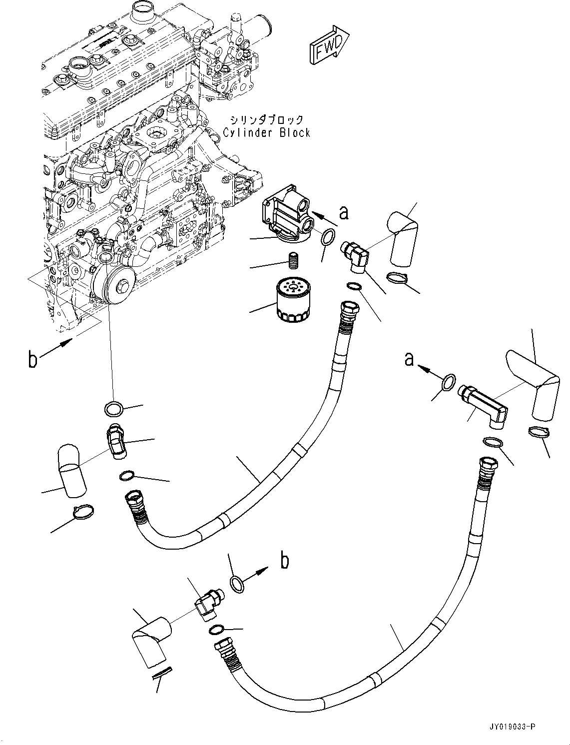 Engines Komatsu / SAA4D95LE-6AA S/N 700001-UP (For D37EX-23/D37EXI-23/D37PX-23/D37PXI-23)(0000695C) / Engine Oil Filter (#700001-)(C002001 : ALF00-001001)