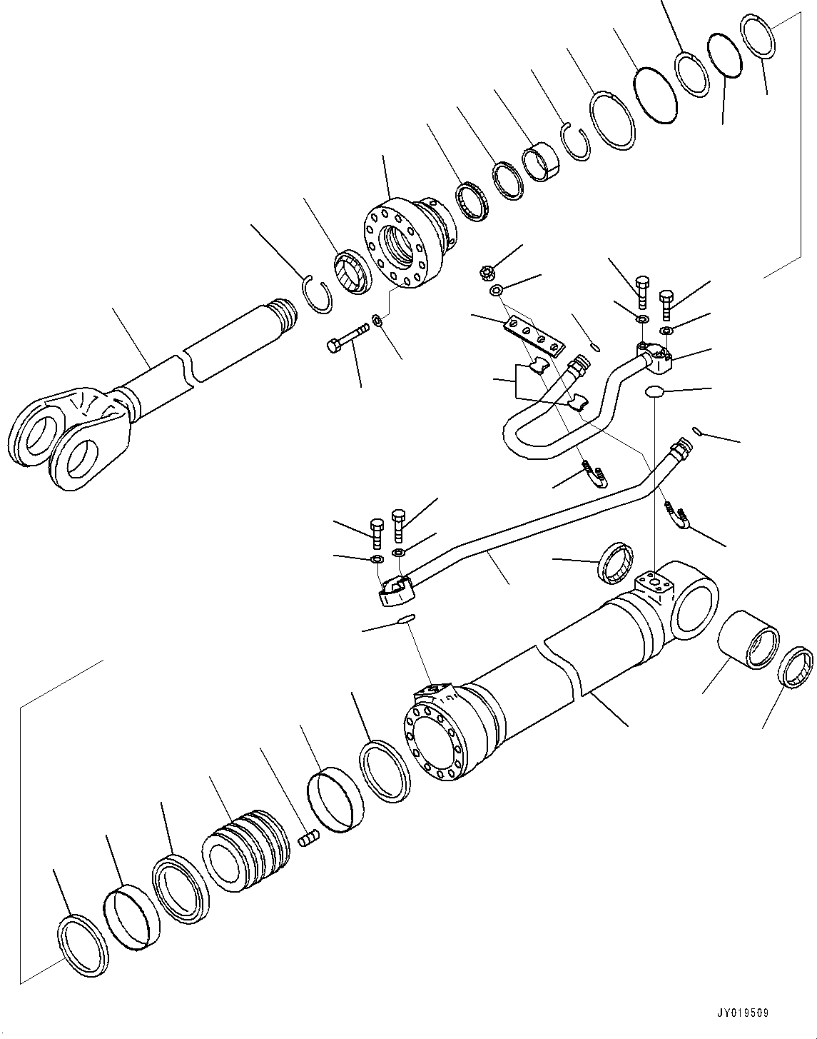 Wheel Loaders Komatsu / WA320-7 S/N 80001-UP(0000706H) / Lift Cylinder, L.H.(T019001 : T4140-001001)