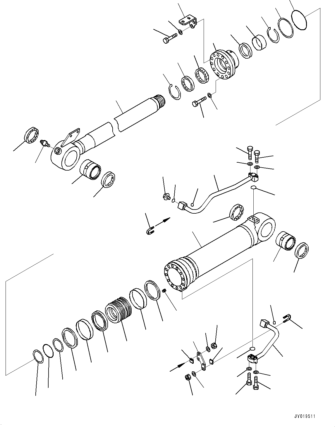 Wheel Loaders Komatsu / WA320-7 S/N 80001-UP(0000706H) / Bucket Cylinder, Inner Parts(T020001 : T4150-001001)